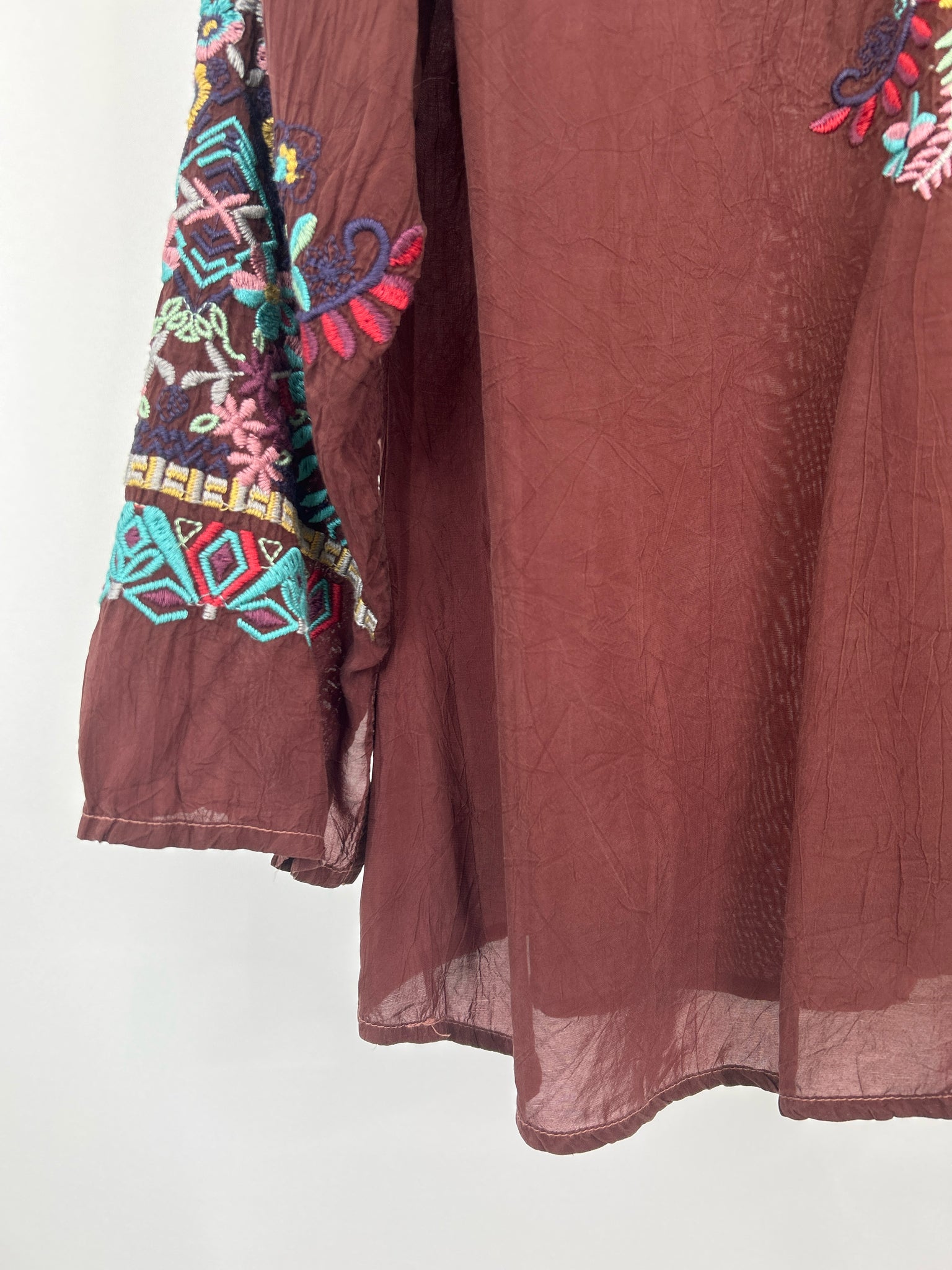 JOHNNY WAS Size L Brown Women Top