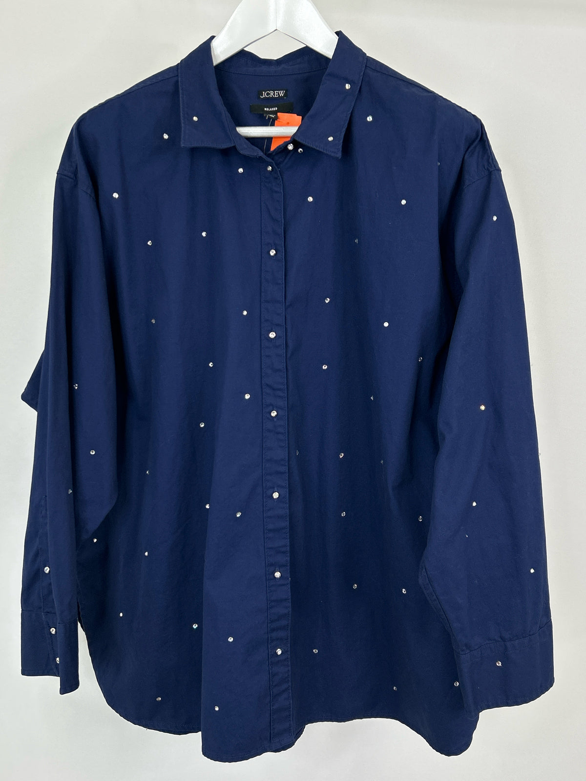 J. CREW Size 3X Blue Women Shirt NWT