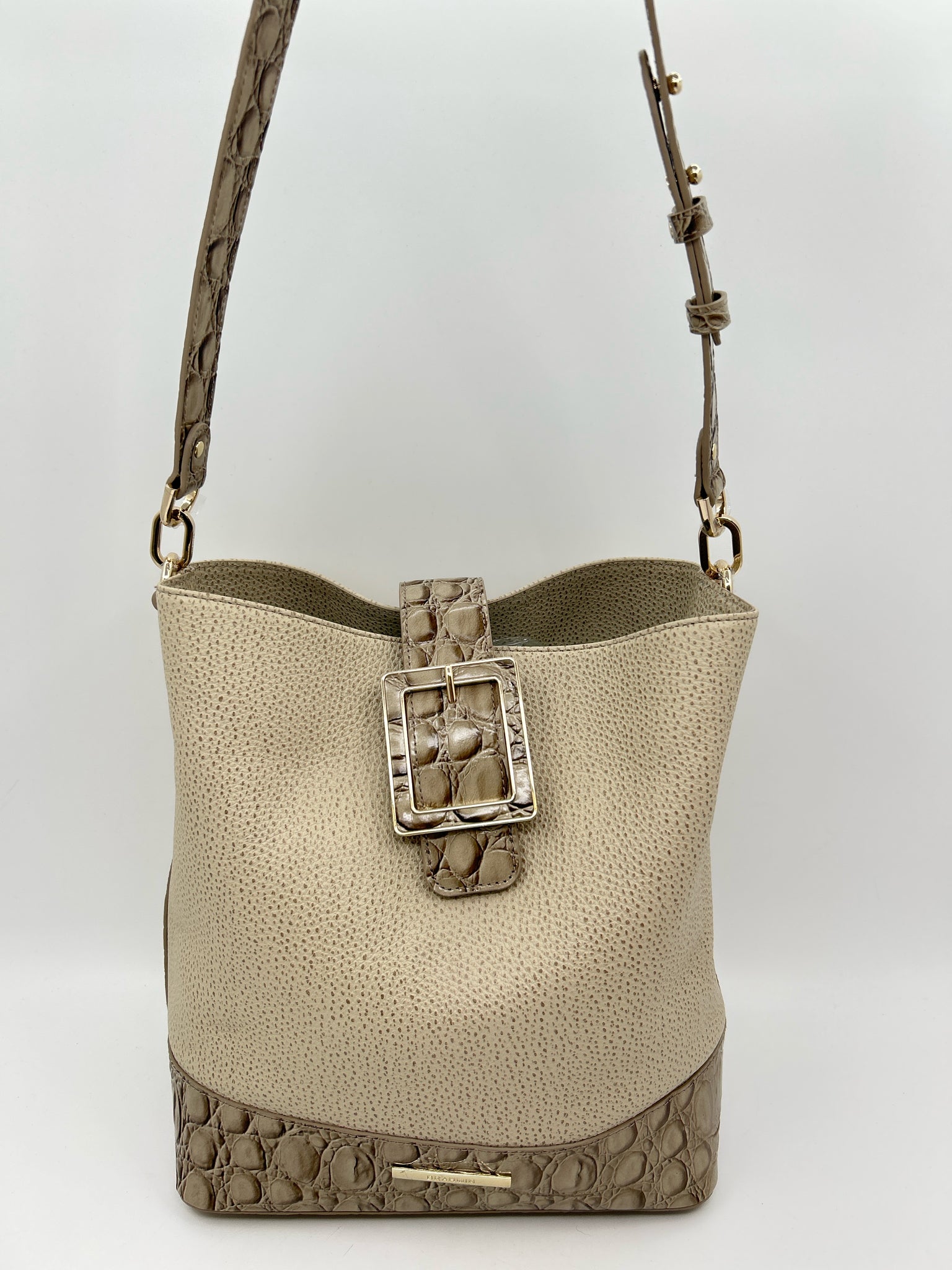 BRAHMIN Cream and Beige Women Purse