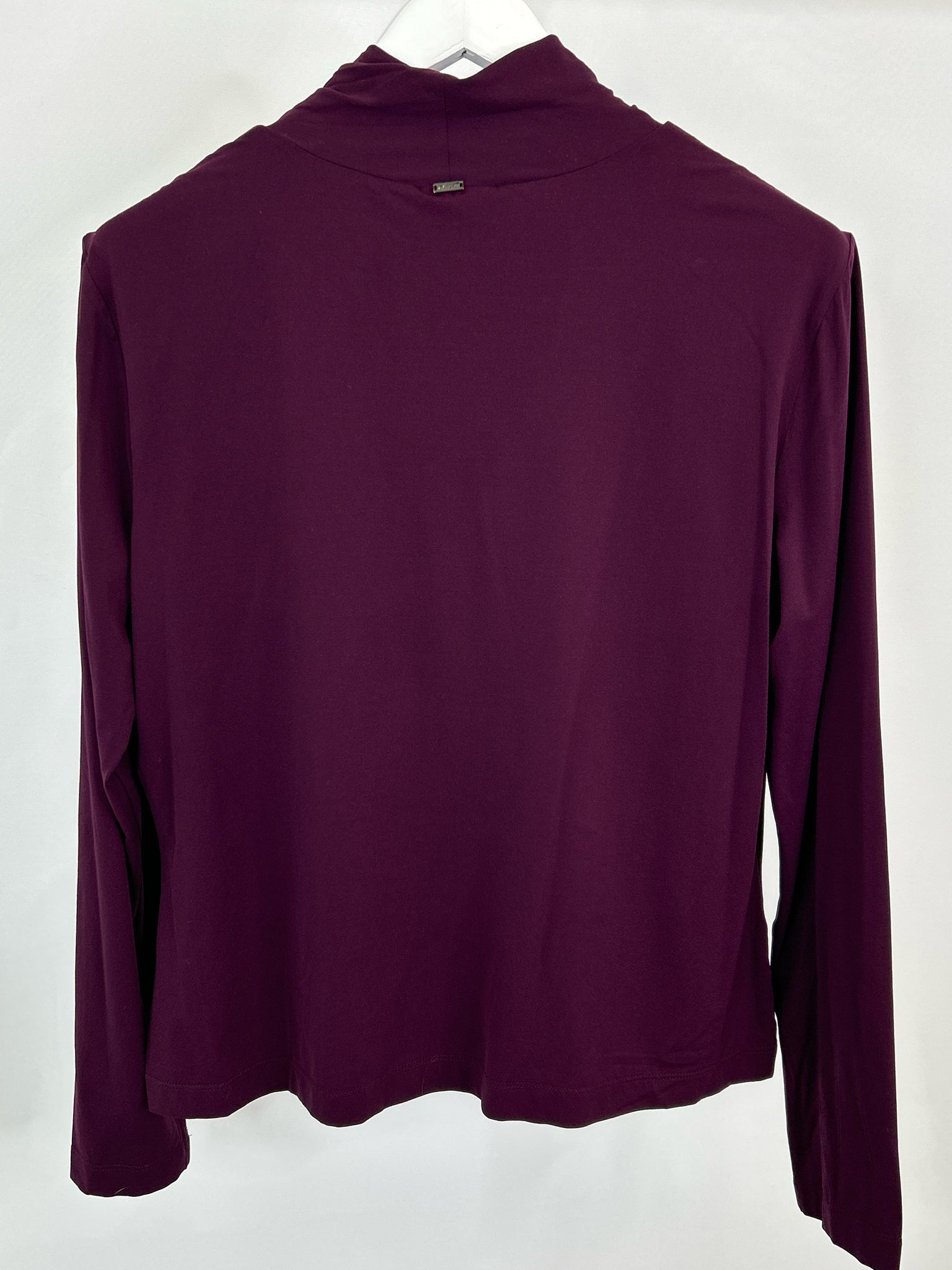 ST JOHN Size XL Plum Women Turtleneck NWT