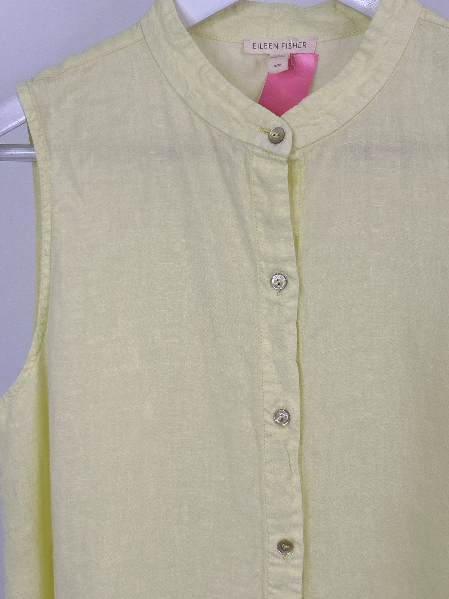 EILEEN FISHER Size M Pale Yellow Women Tunic