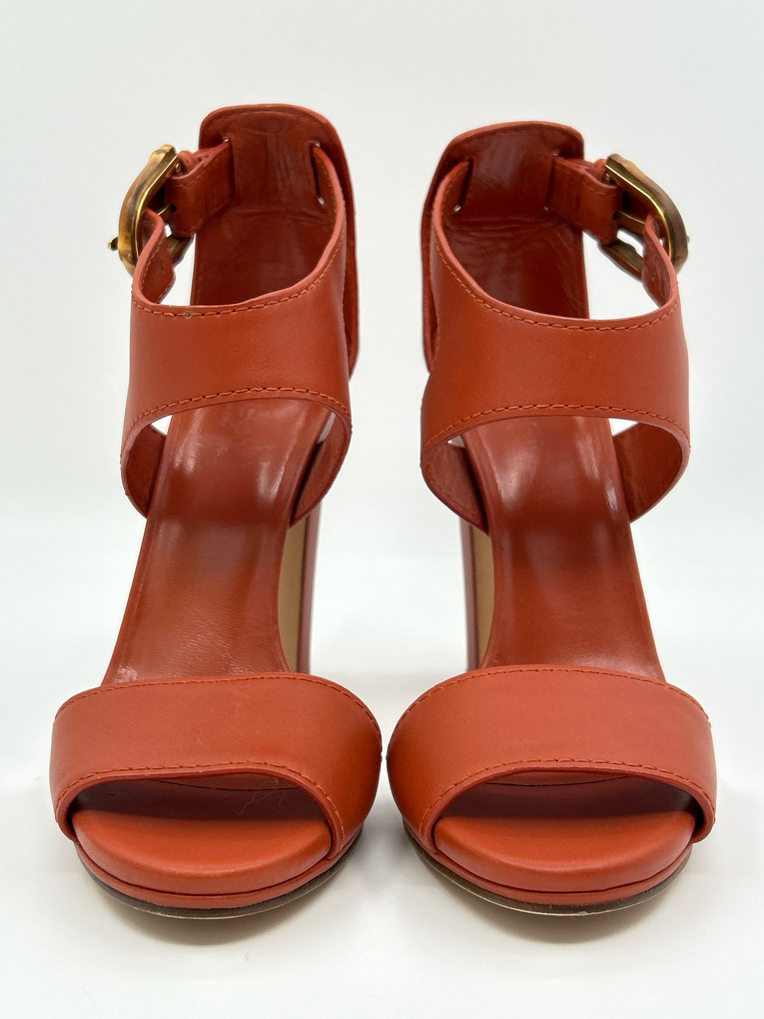 GUCCI Size 38 RUST Women Sandal