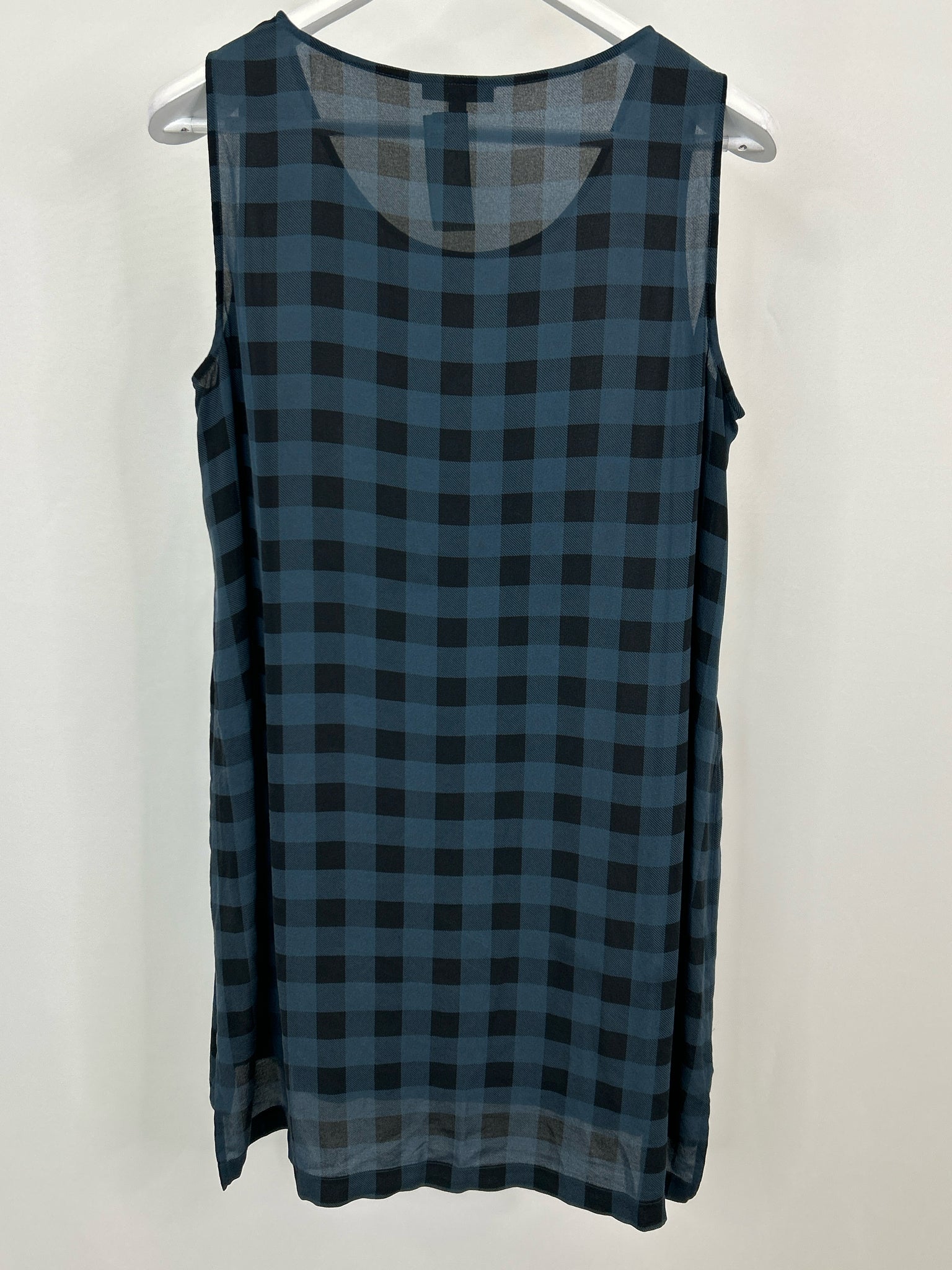 EILEEN FISHER Size L Teal and Black Women Tunic