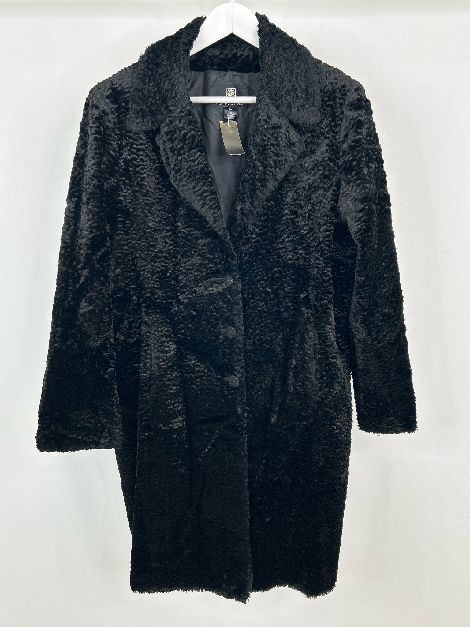 ALPINE STUDIO Size XL Black Women Coat