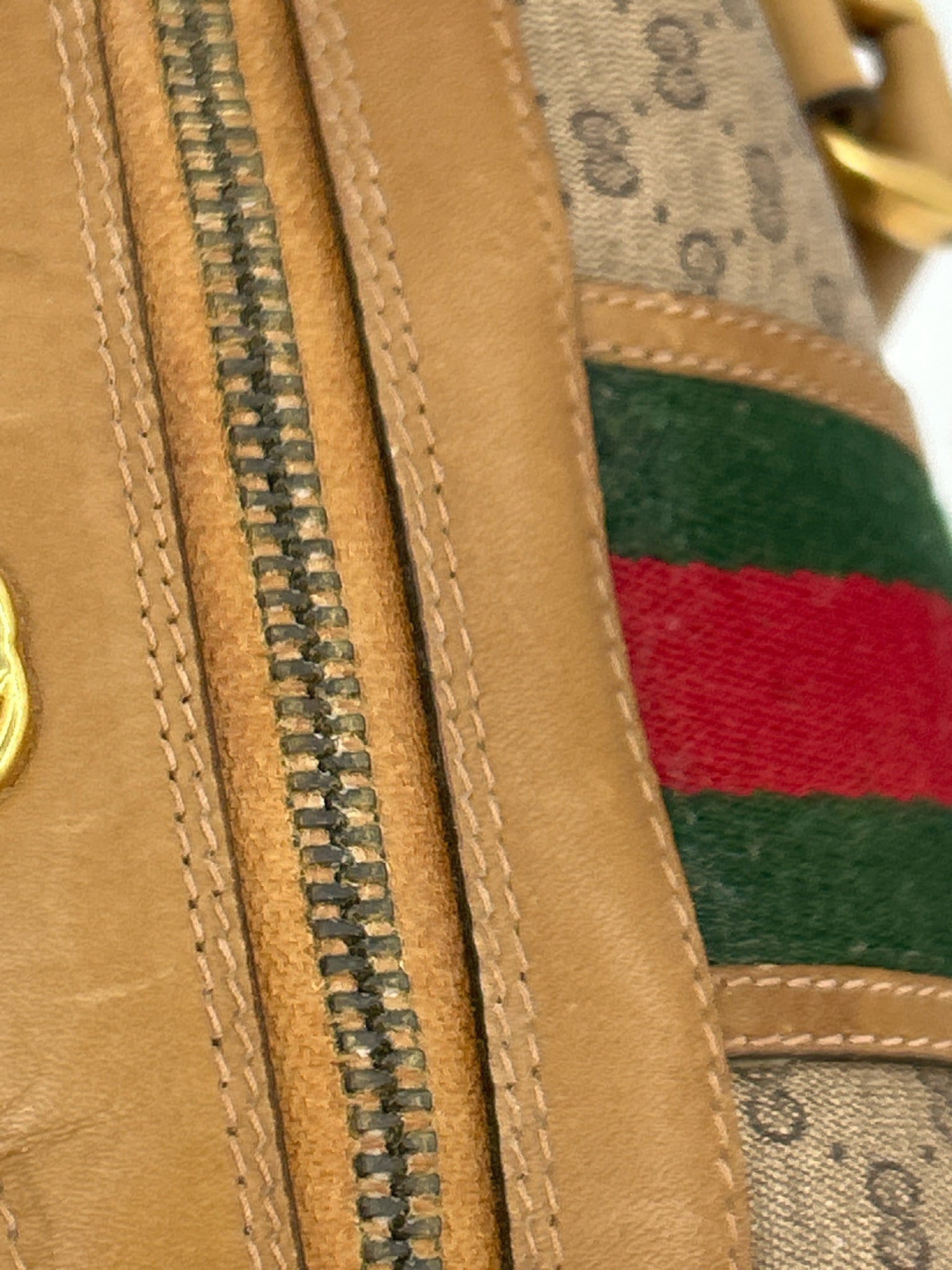 GUCCI Vintage Brown Monogram Women Purse