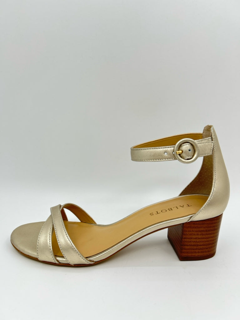TALBOTS Size 9M gold metallic Women's Sandal