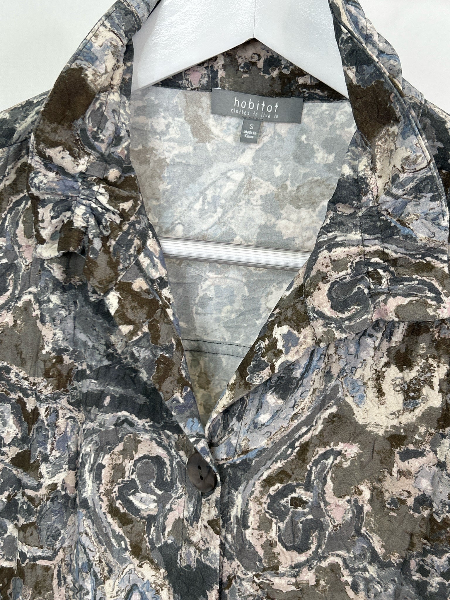 HABITAT Size S GRAY AND BLUE Women Shirt