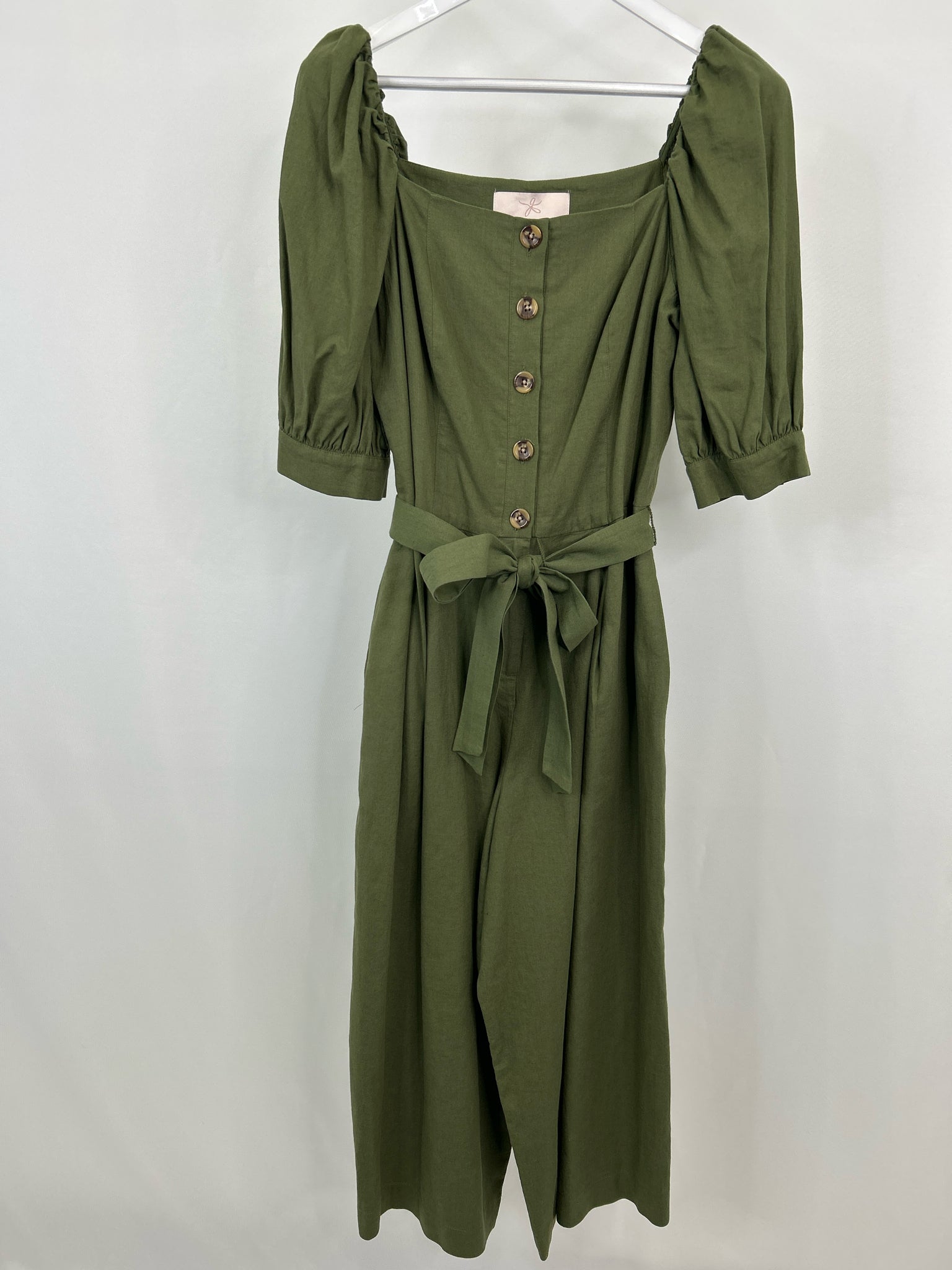 GAL MEETS GLAM Size 10 OLIVE GREEN Women Jumpsuit