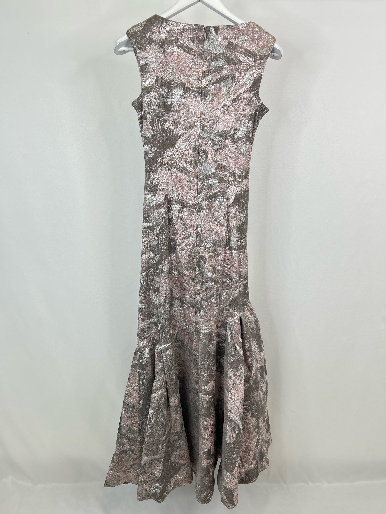 RICKIE FREEMAN TERI JON Size 10 Pink & Grey Women Dress
