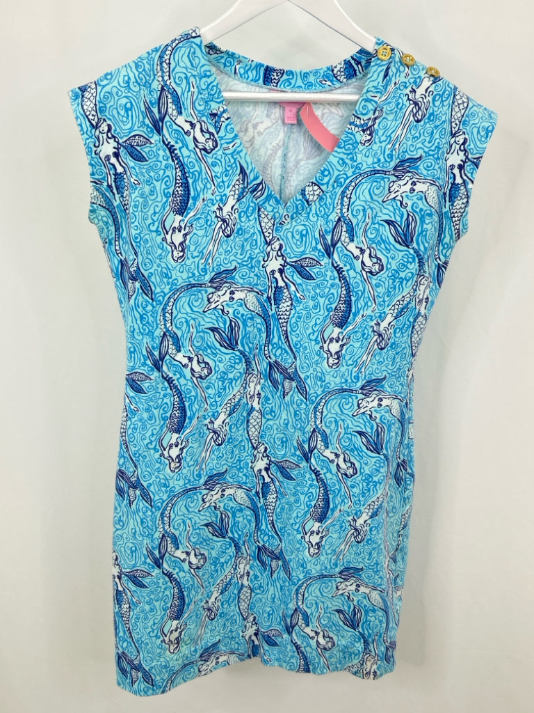 LILLY PULITZER Women Size M TEAL AND BLUE Dress