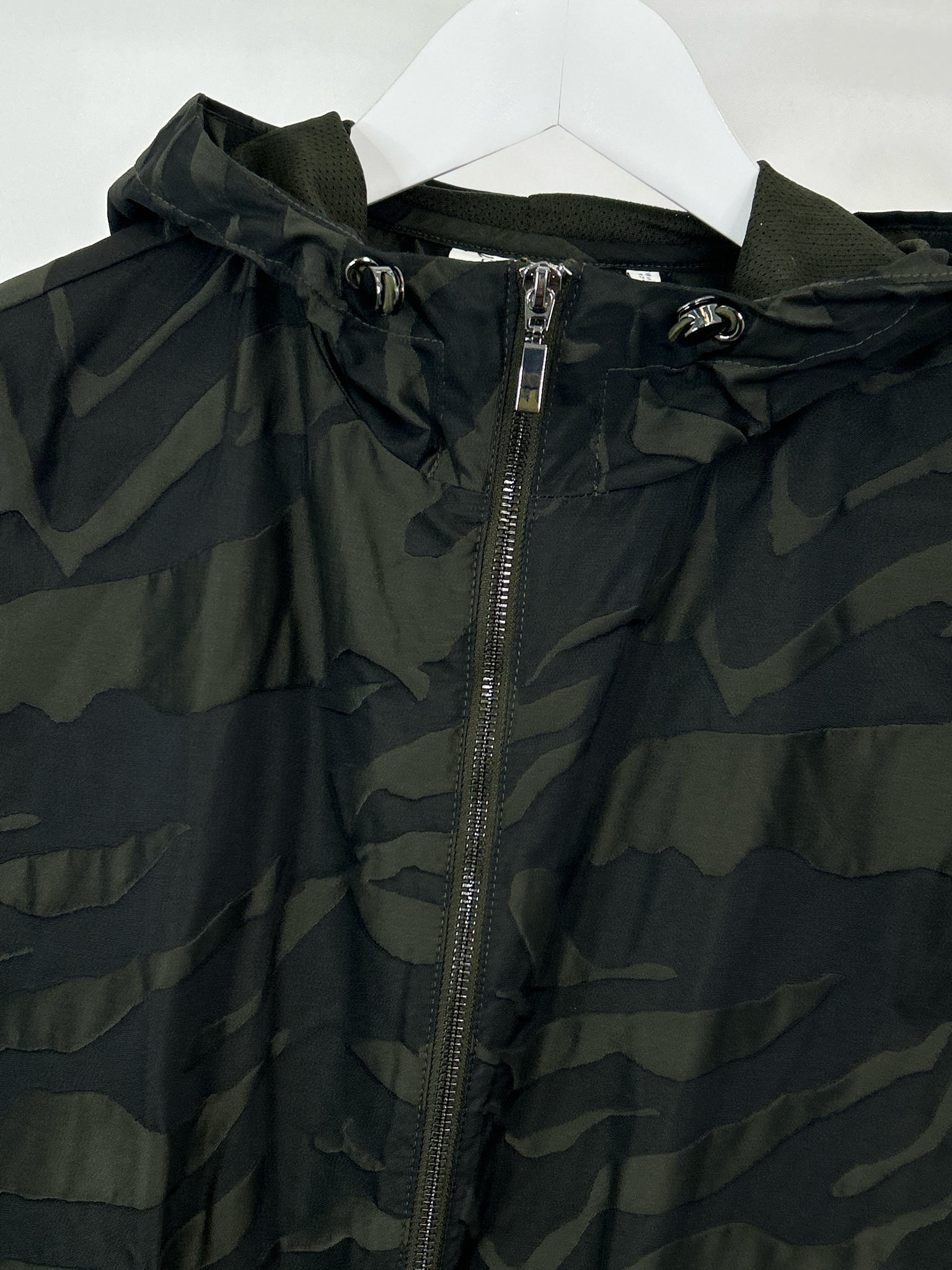 CHICO'S Size 14 Green and Black Camo Jacket