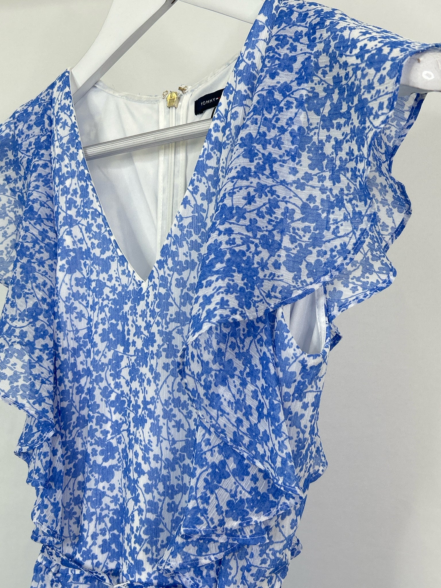 TOMMY HILFIGER Size 4 Blue floral Women Dress