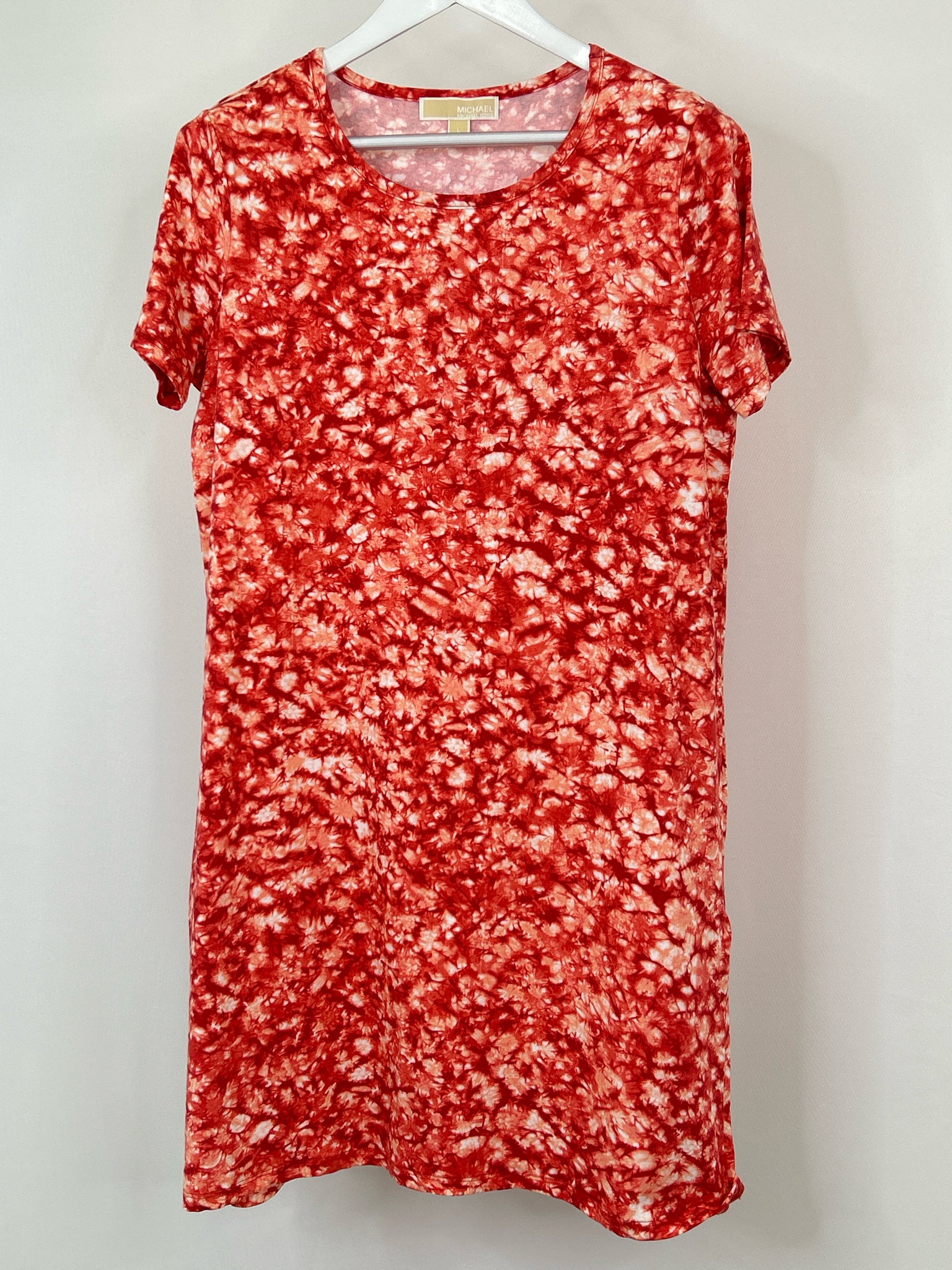 MICHAEL MICHAEL KORS Size L Red Print Women Dress