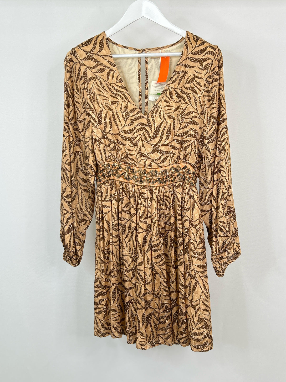 NEKANE NKN Size M Camel Women Dress NWT