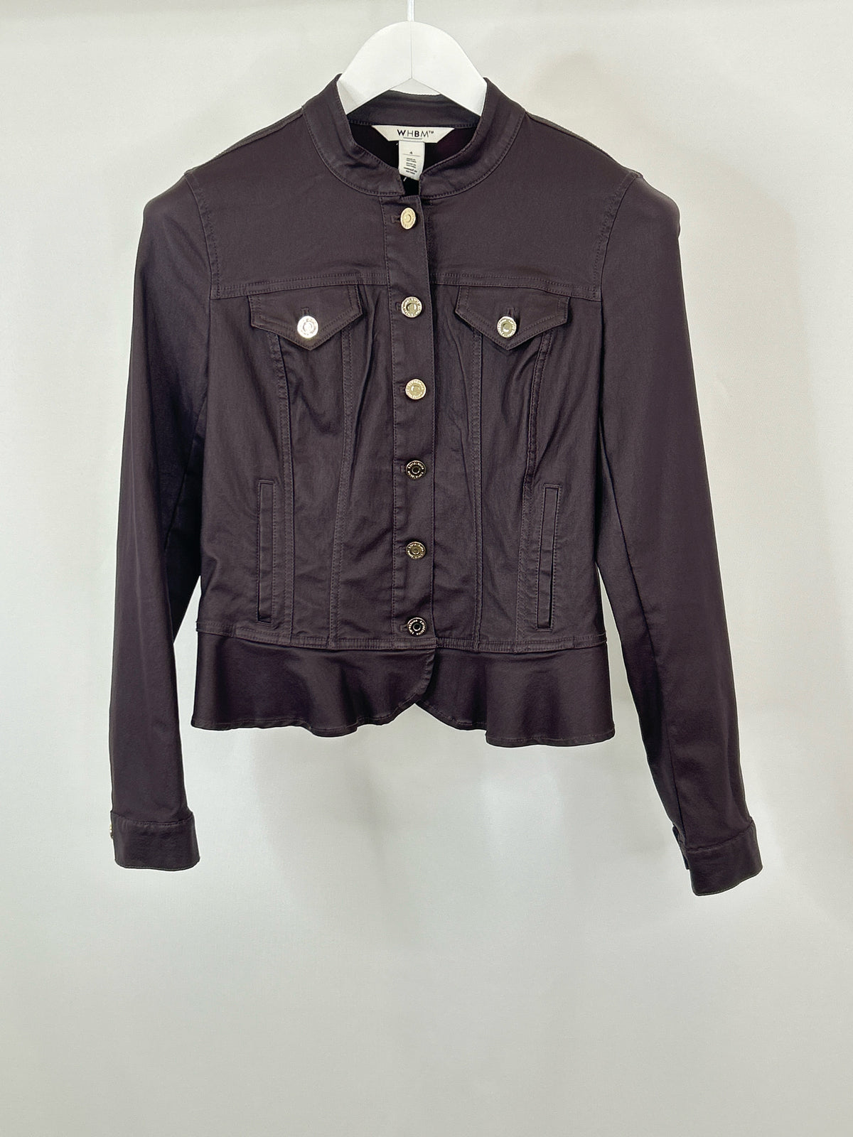 White House Black Market Size 4 Plum Women Jacket