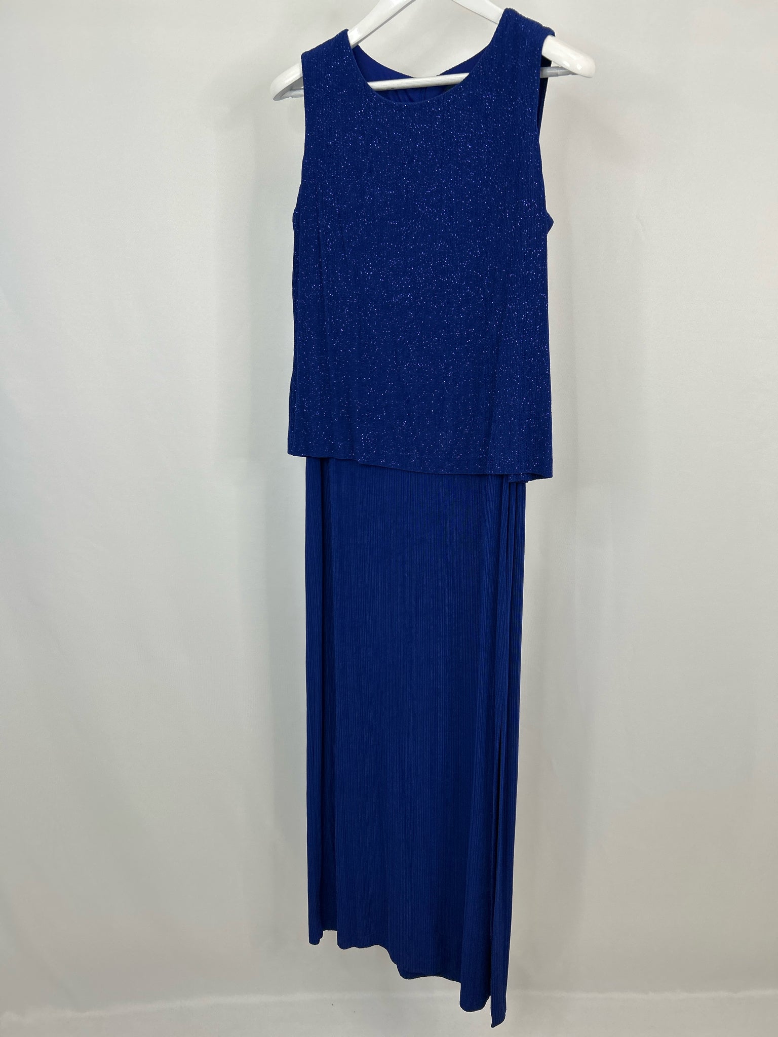 ALEX EVENINGS Size 14 Royal Blue Women 2-Piece w/dress