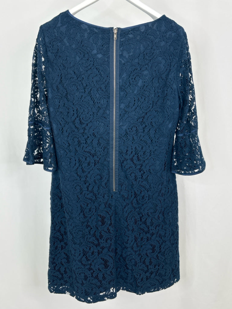 ADRIANNA PAPELL Women Size 16 Teal Dress