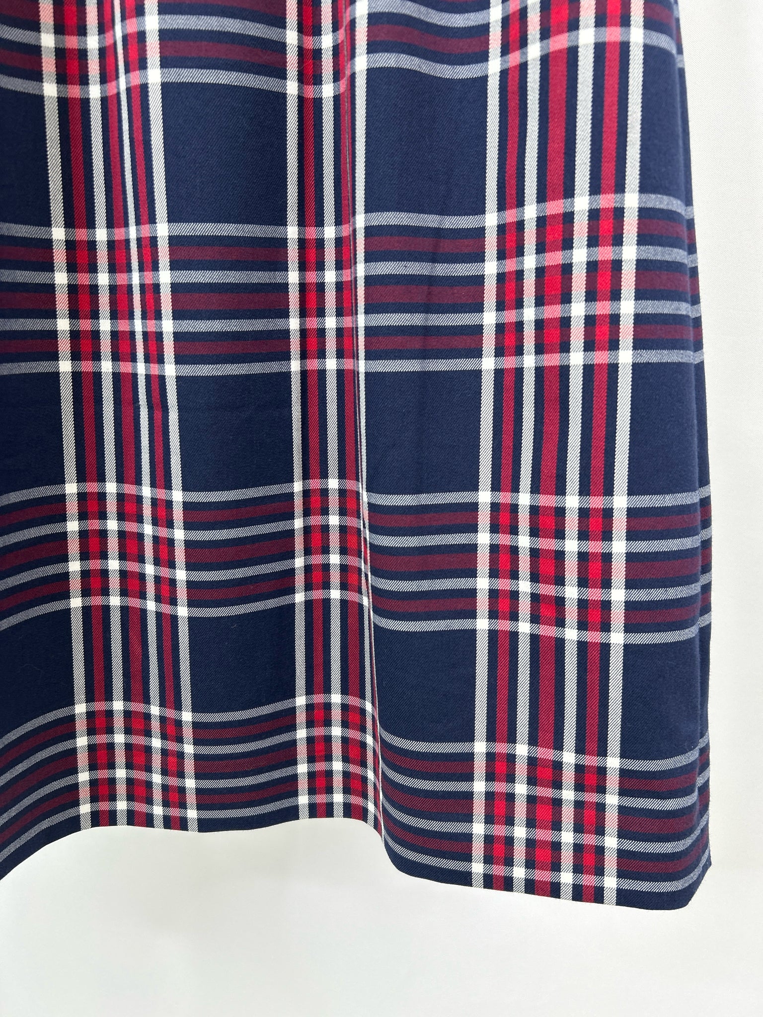 BROOKS BROTHERS Size 14 Navy plaid Women Dress