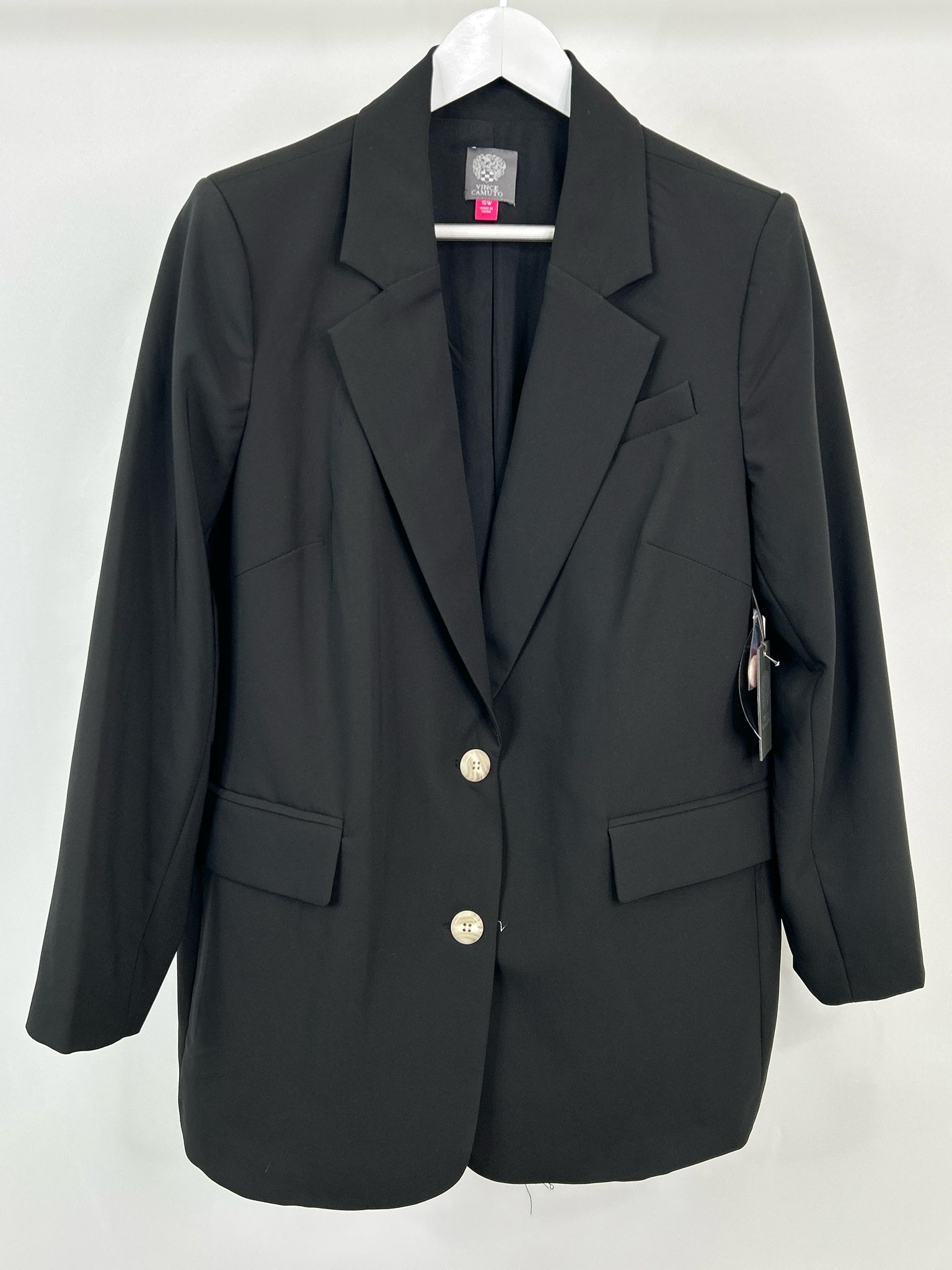 VINCE CAMUTO Size 16W Black Women Blazer NWT