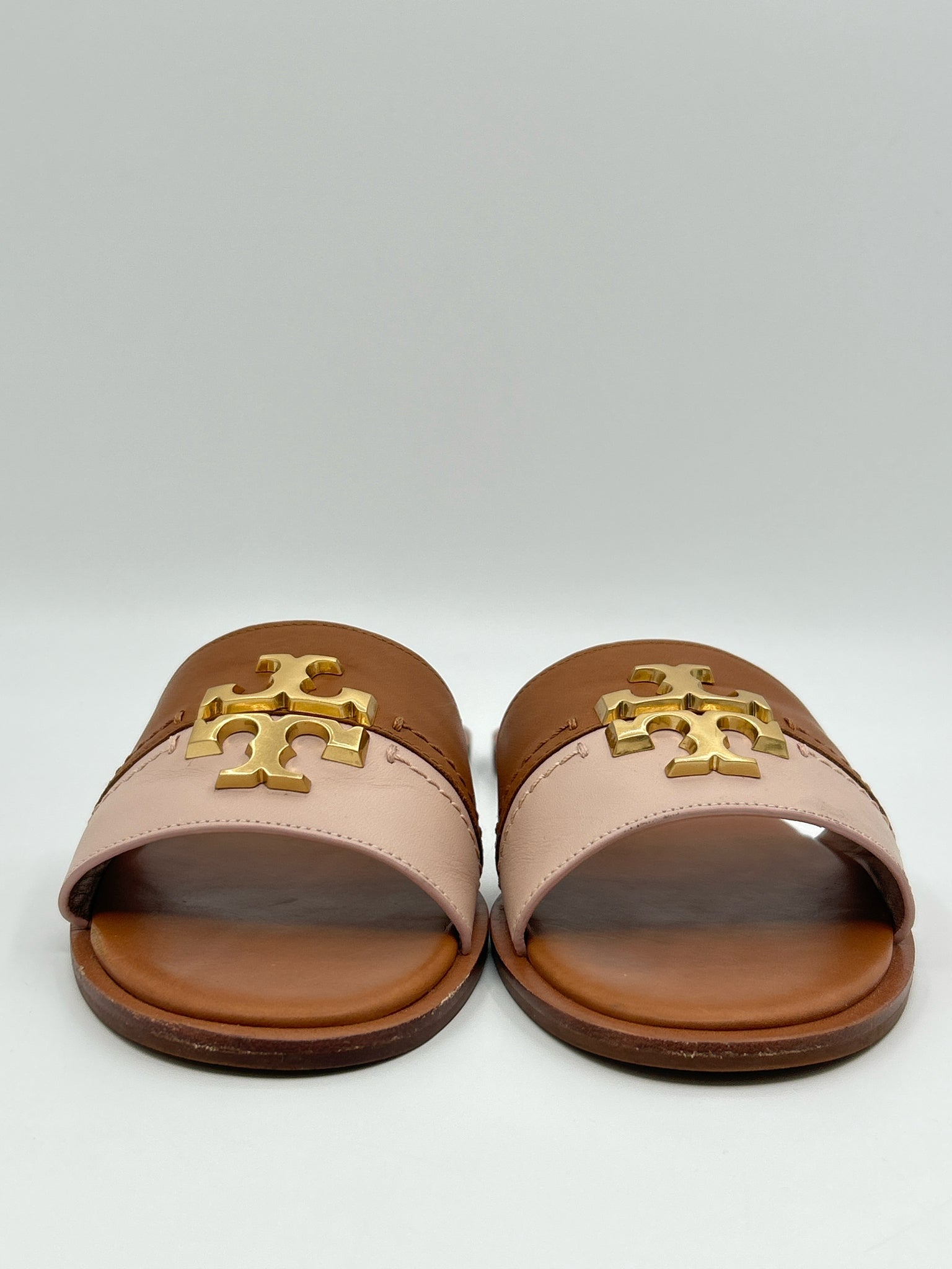 TORY BURCH Size 9.5M Tan and Pink Women Sandal