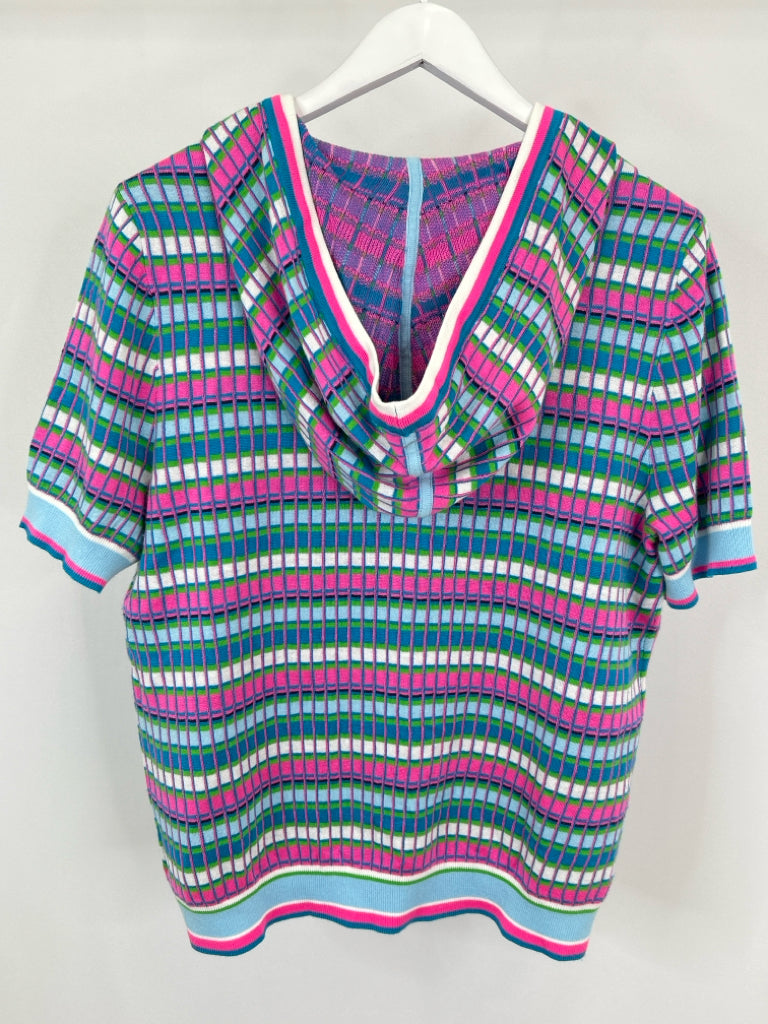 LILLY PULITZER Size XL Blue Print Women's Sweater