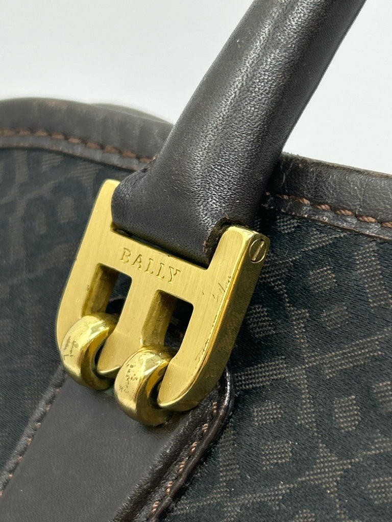 BALLY Dark Brown Monogram Purse