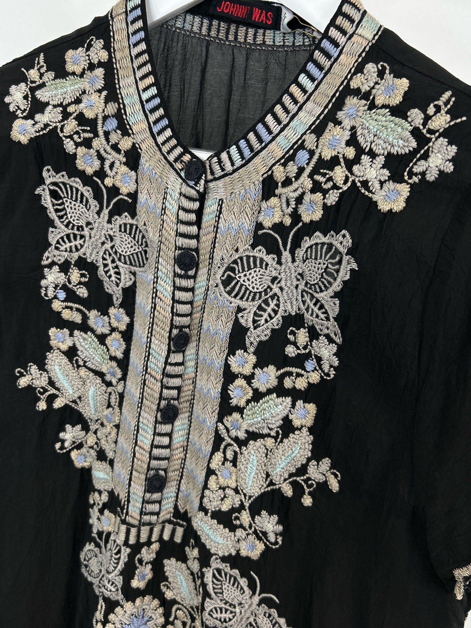 JOHNNY WAS Size M Black Women Tunic NWT