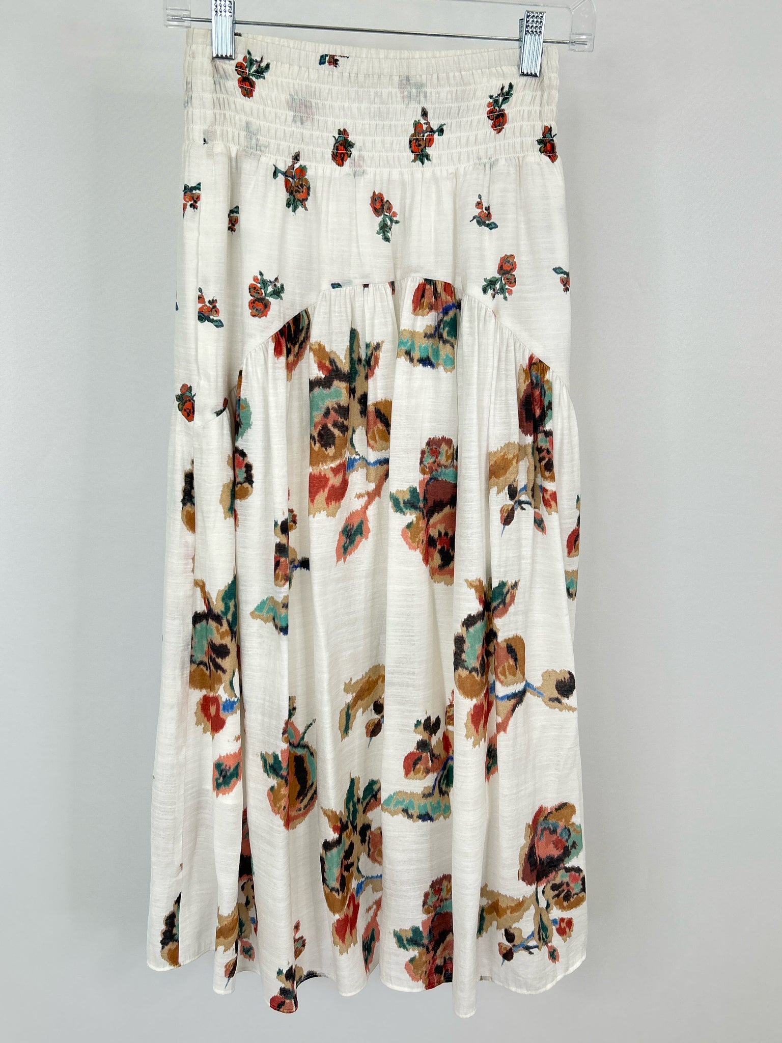 VINCE Size XS White Floral Women Skirt