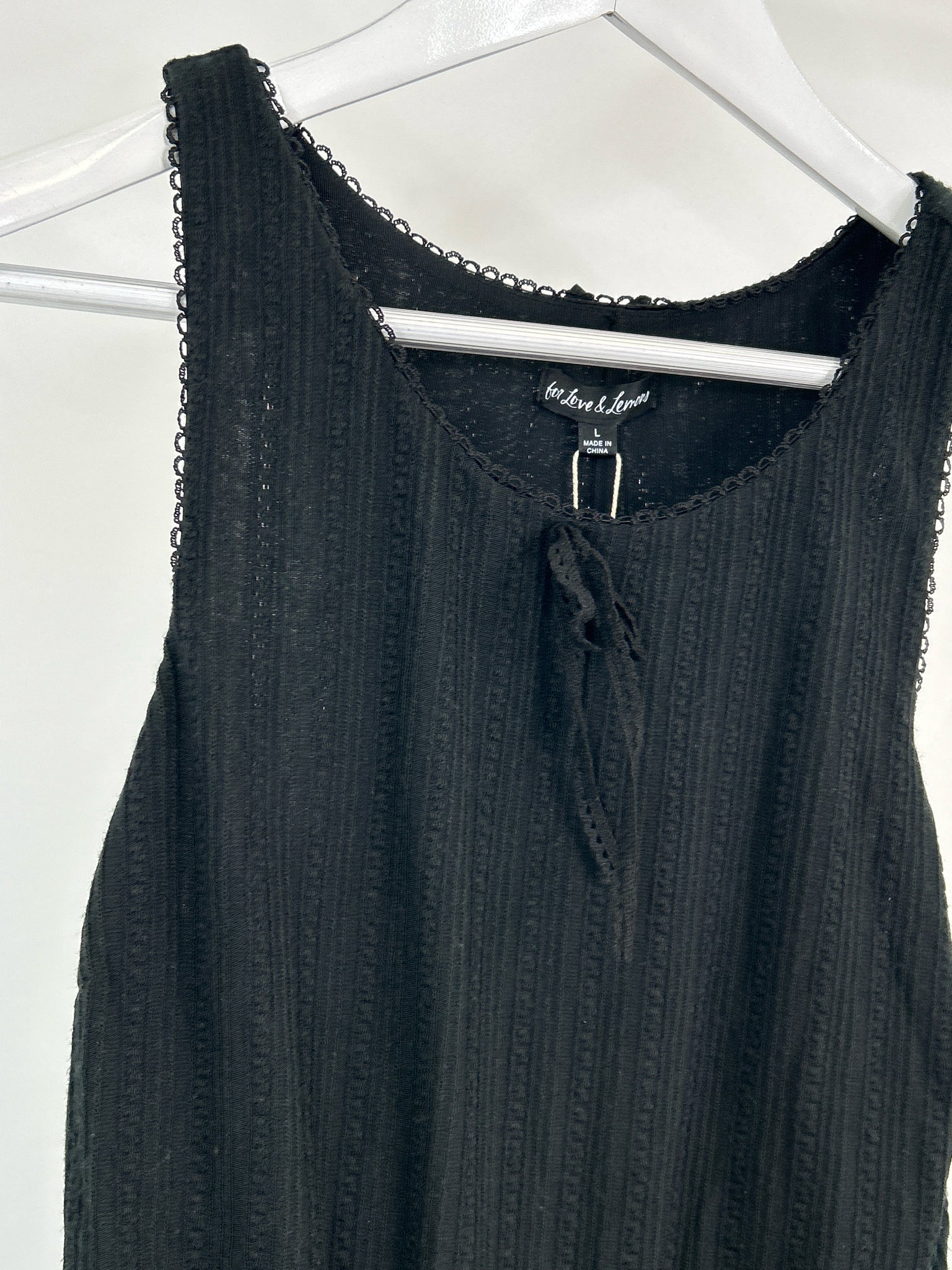 FOR LOVE & LEMONS Size L Black Women Dress NWT