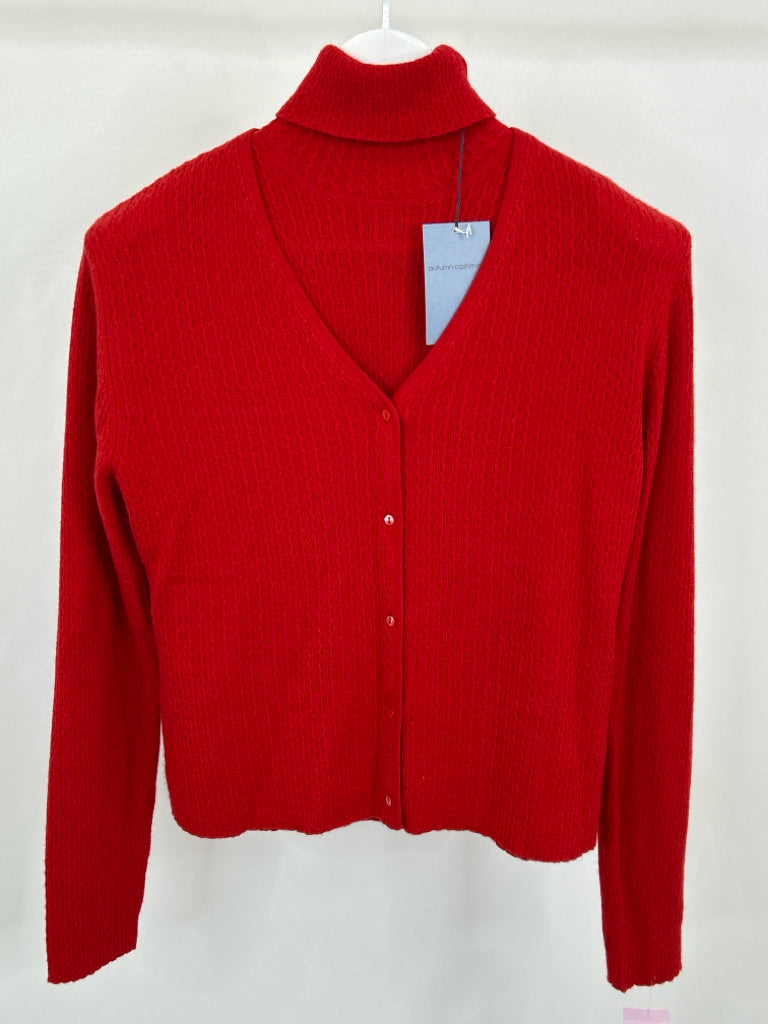 AUTUMN CASHMERE NWT Women Size L Red 2-piece Sweater Set