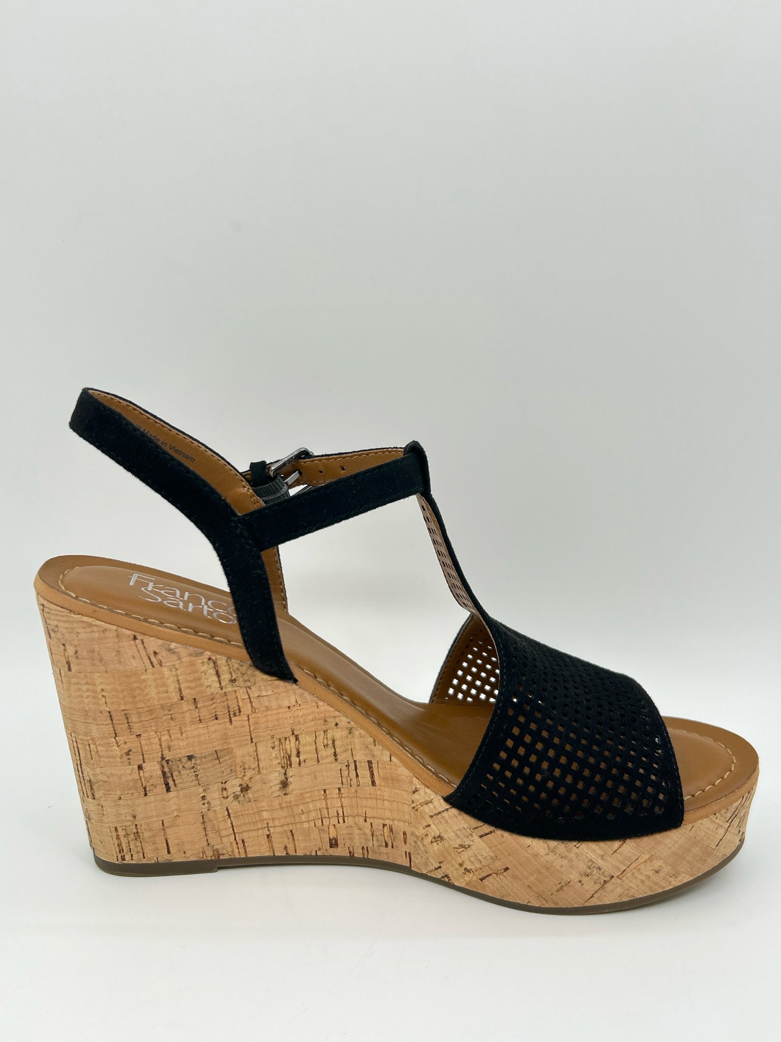 FRANCO SARTO Size 7M Black Women Sandal