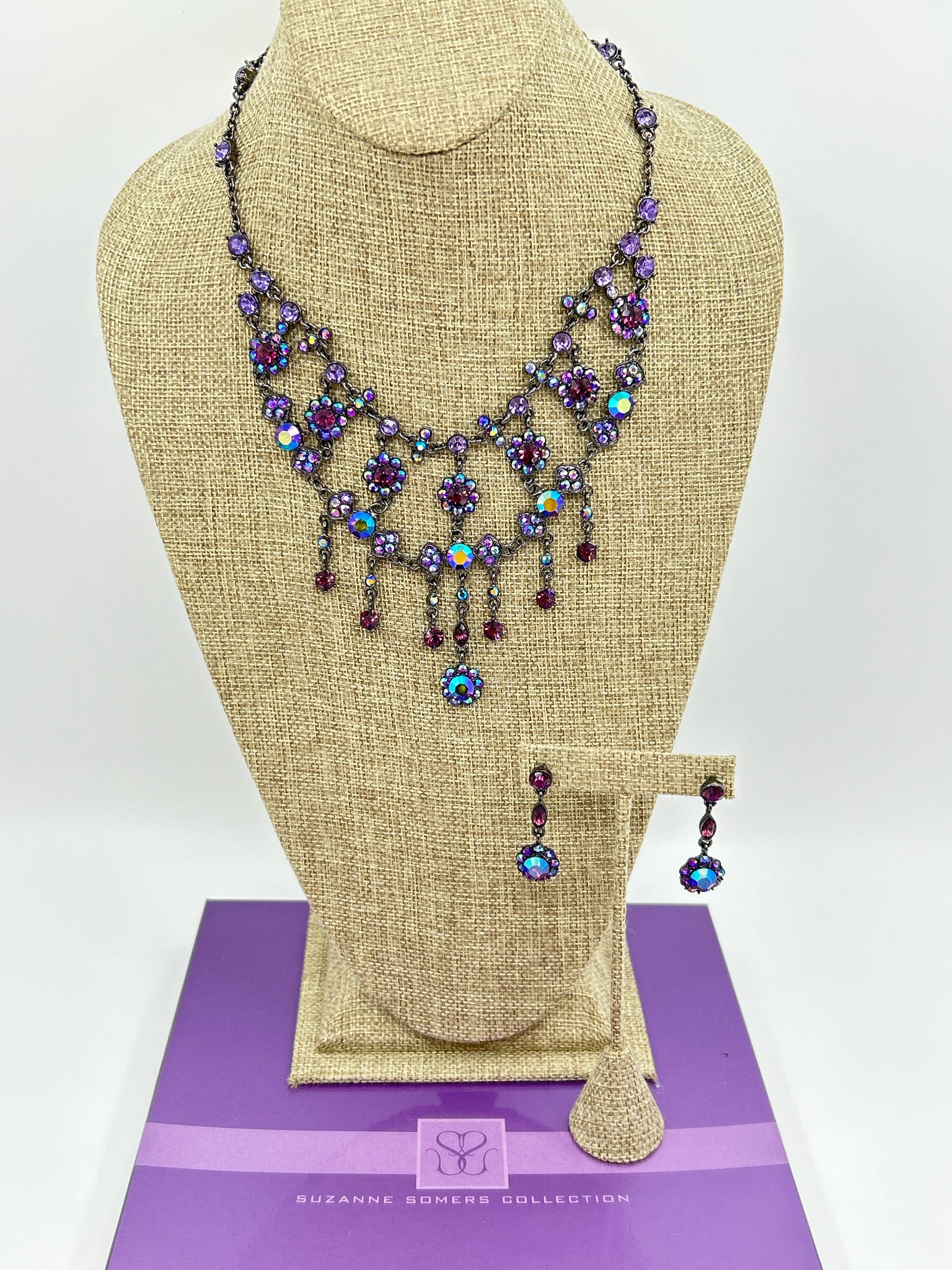 SUZANNE SOMERS Black & Purple Jewelry Set