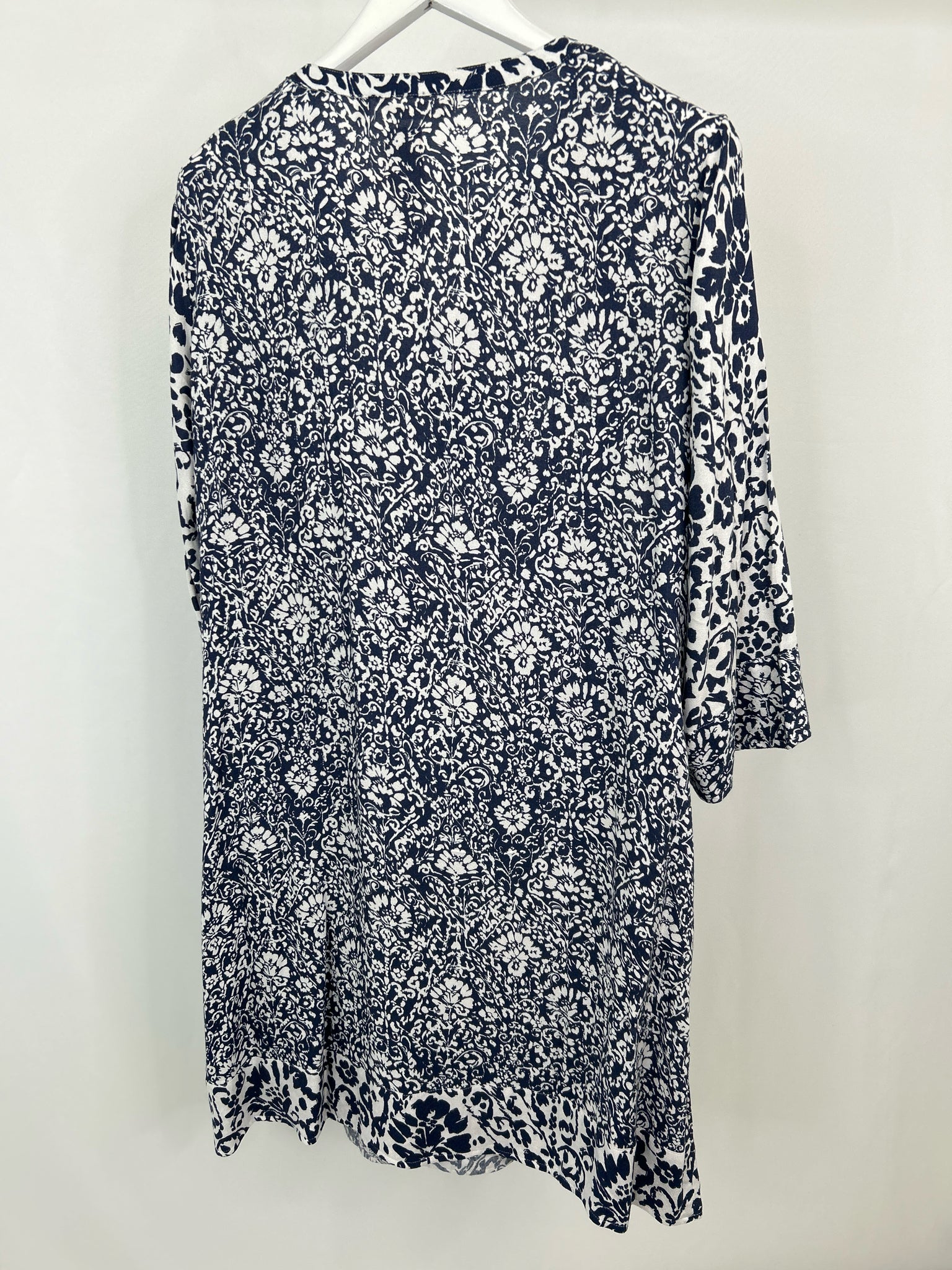 SOFT SURROUNDINGS Size 1X Navy Print Women Dress
