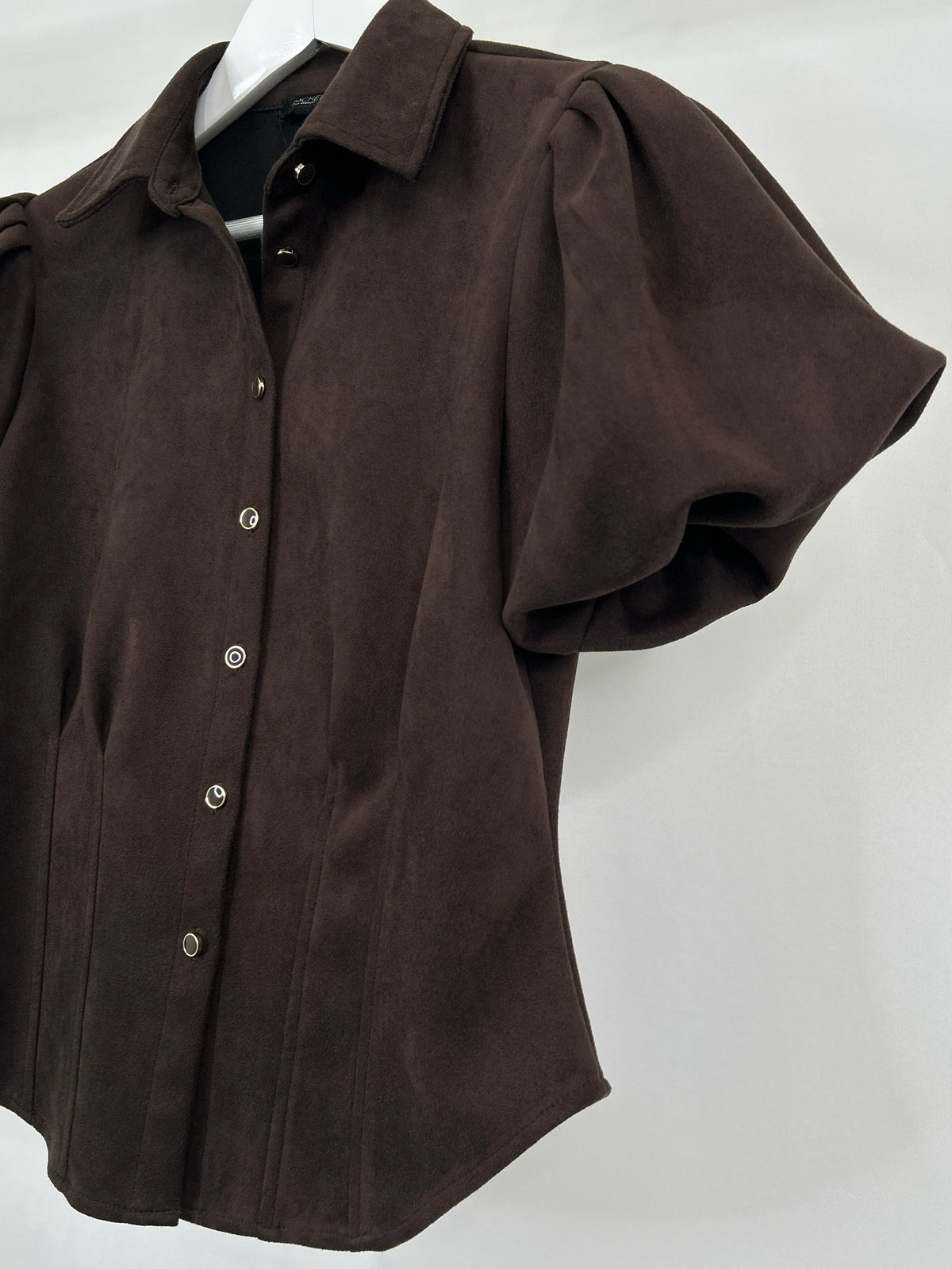 RACHEL ZOE Size M Brown Women Shirt
