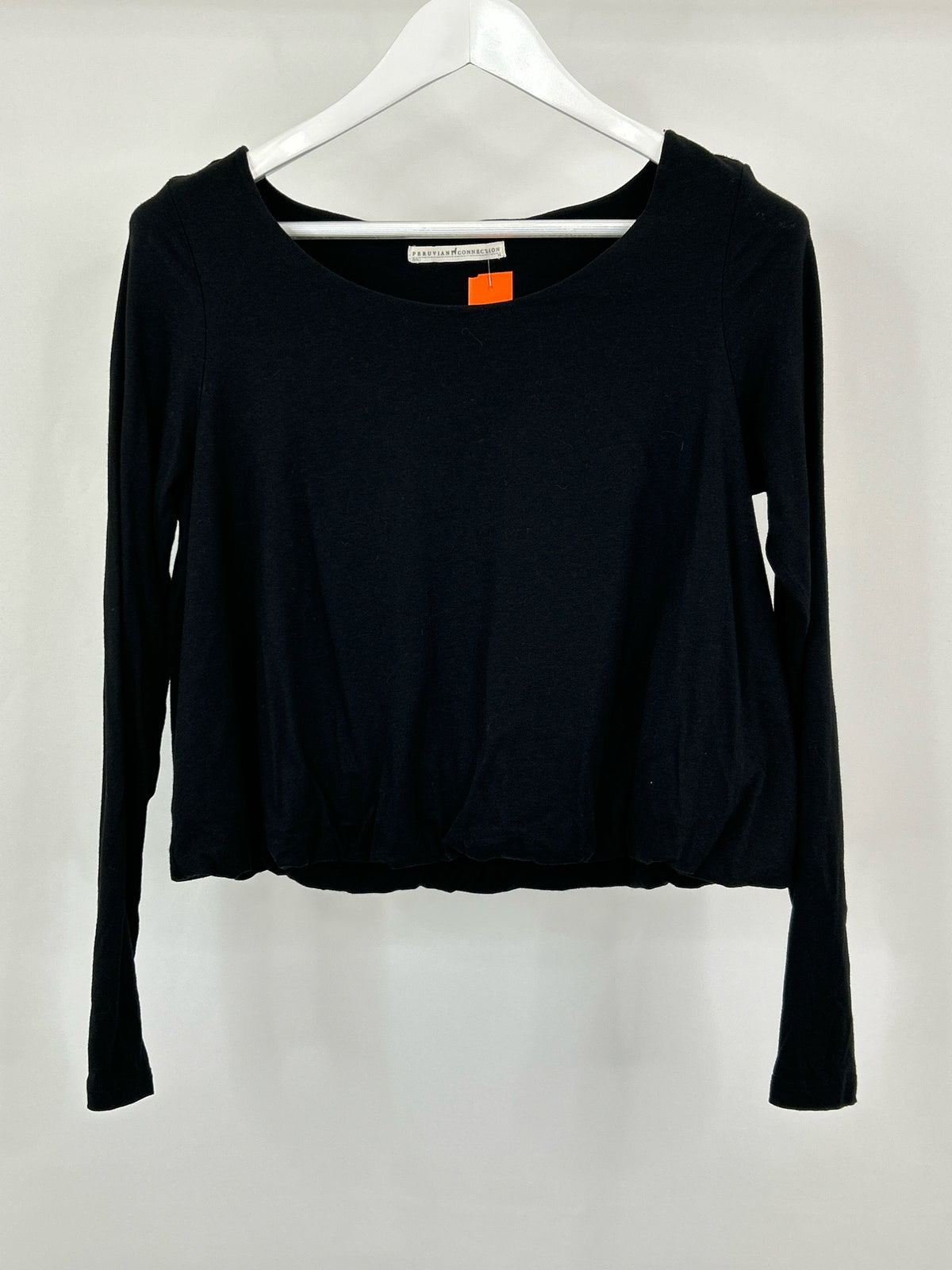 PERUVIAN CONNECTION Size M Black Women Top
