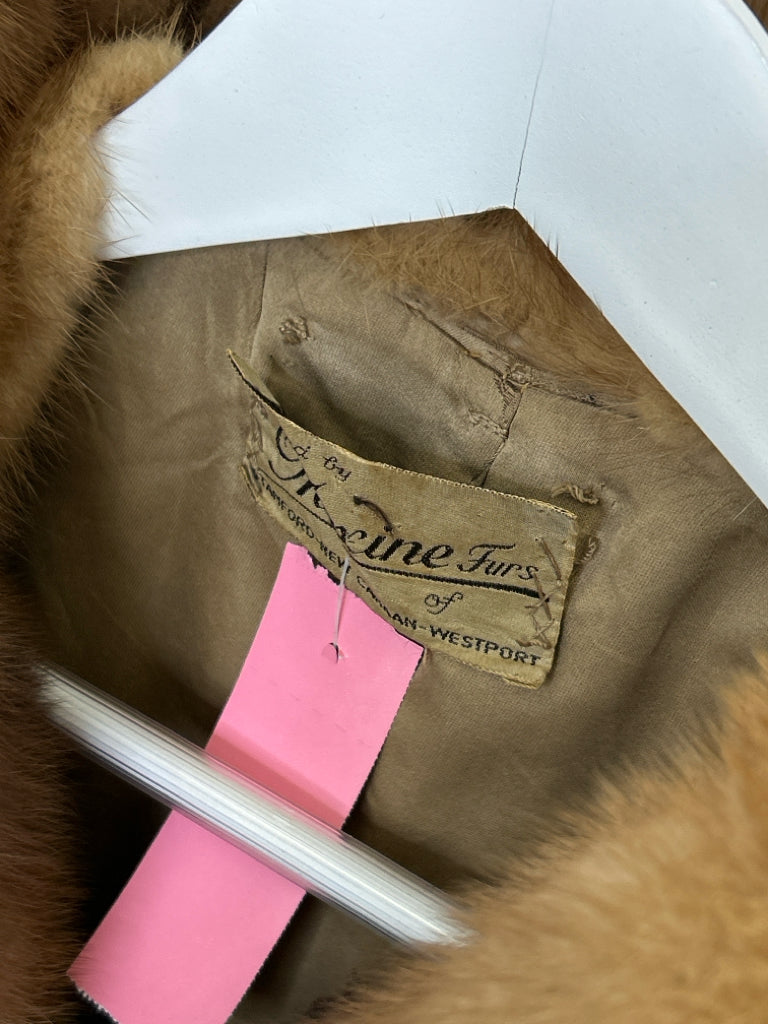 Maxine Furs Size M Brown Women Coat