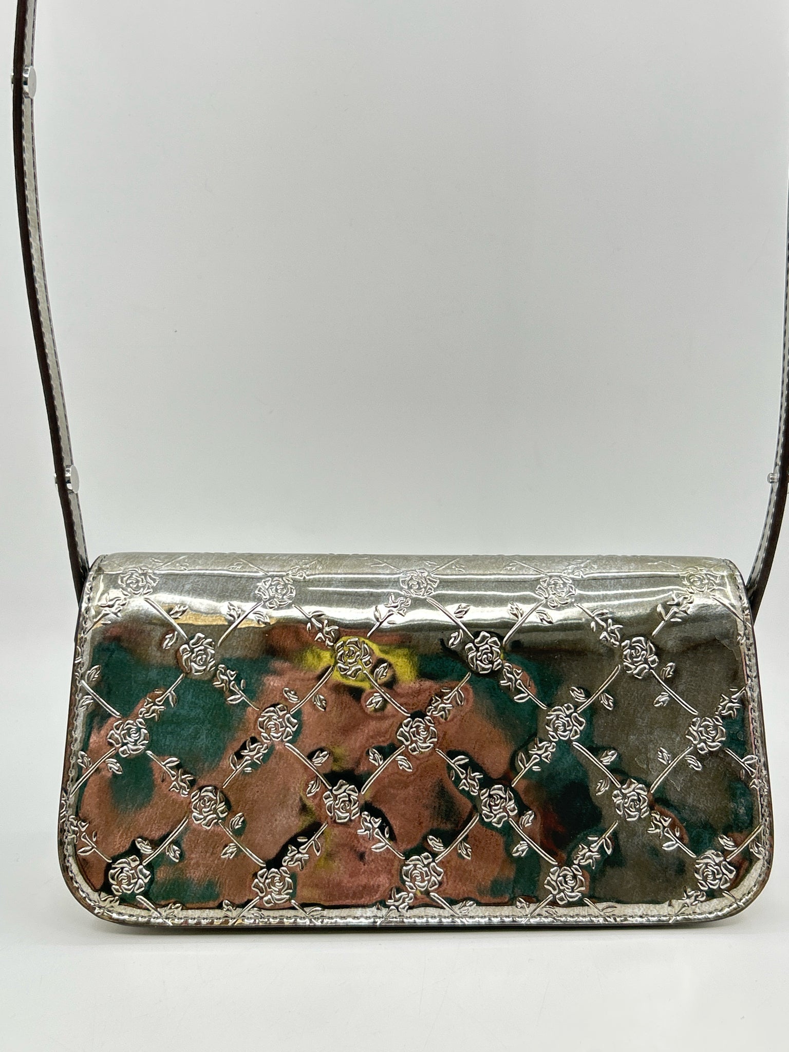 TORY BURCH Silver Metallic Women Purse