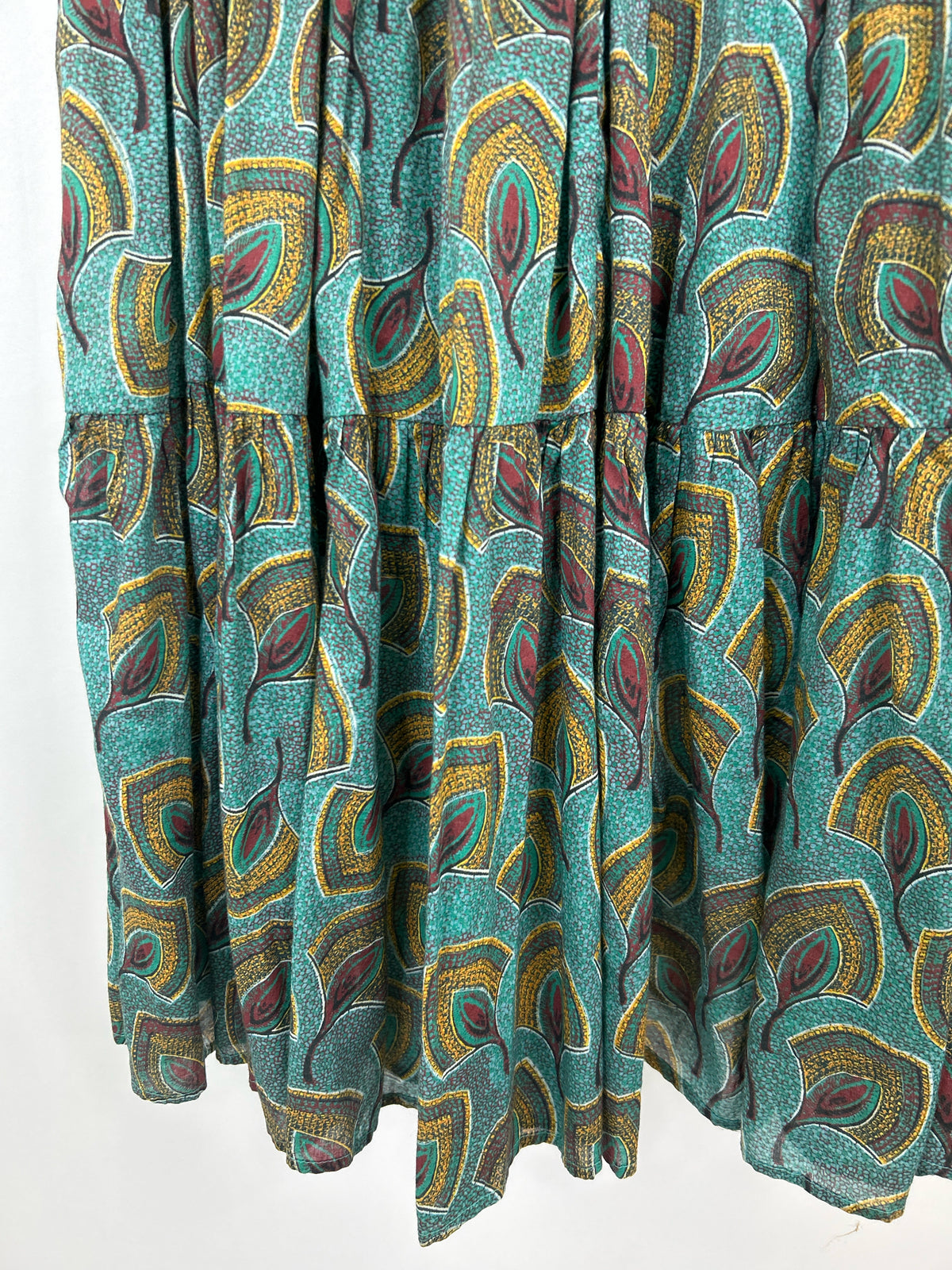 SUNDANCE Size L Blue Green Print Women Dress