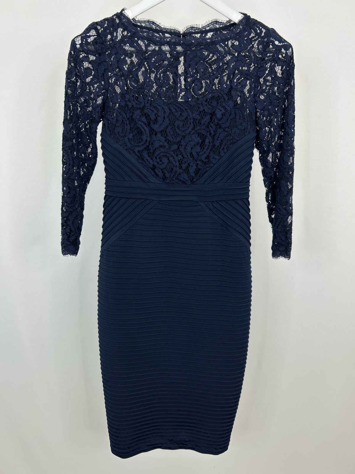 ADRIANNA PAPELL Size 2 Navy Lace Women Dress