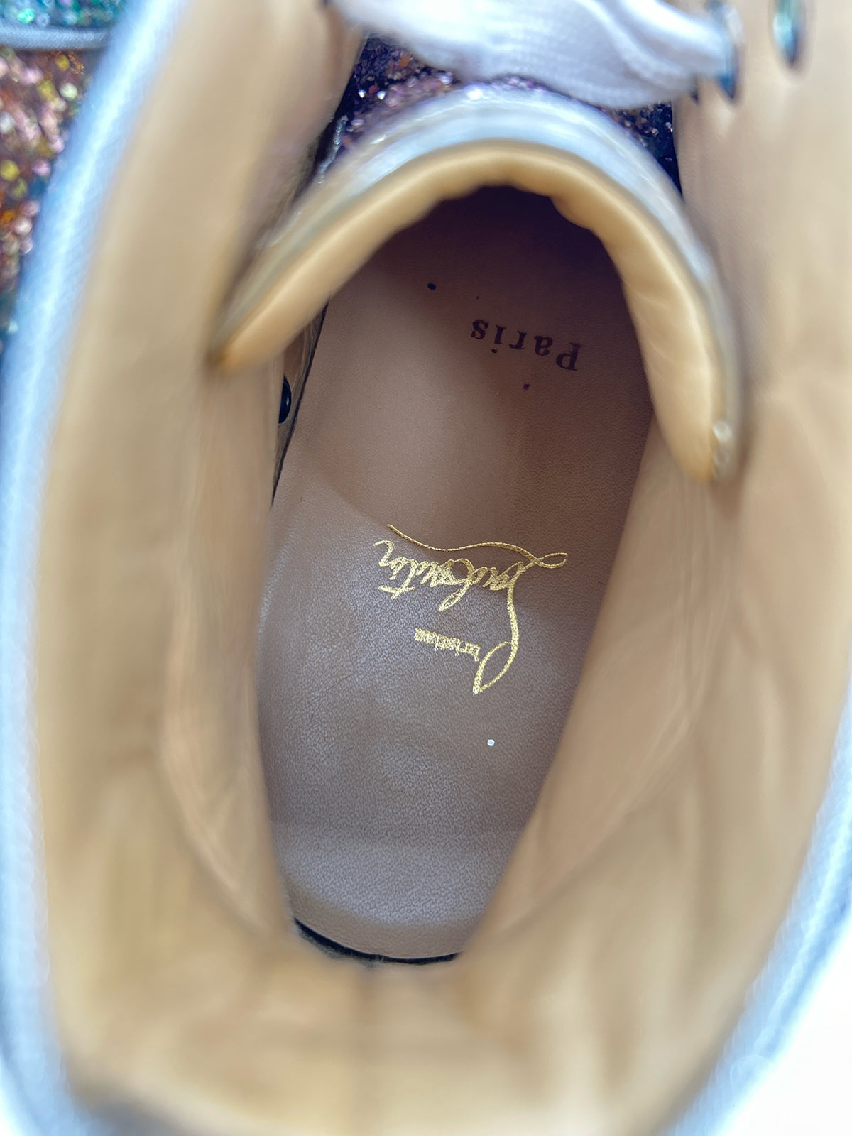 CHRISTIAN LOUBOUTIN Size 39.5 Gold Women Sneakers