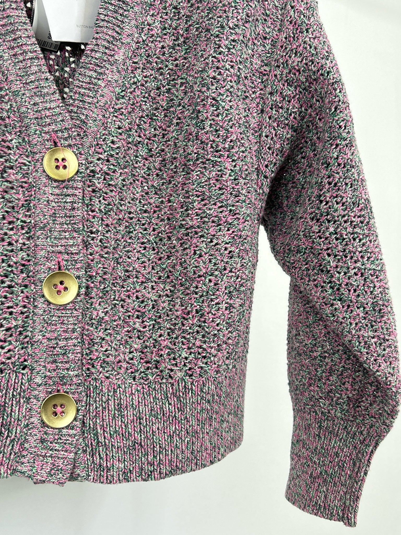 J JILL Size SP Pink and green Women Cardigan