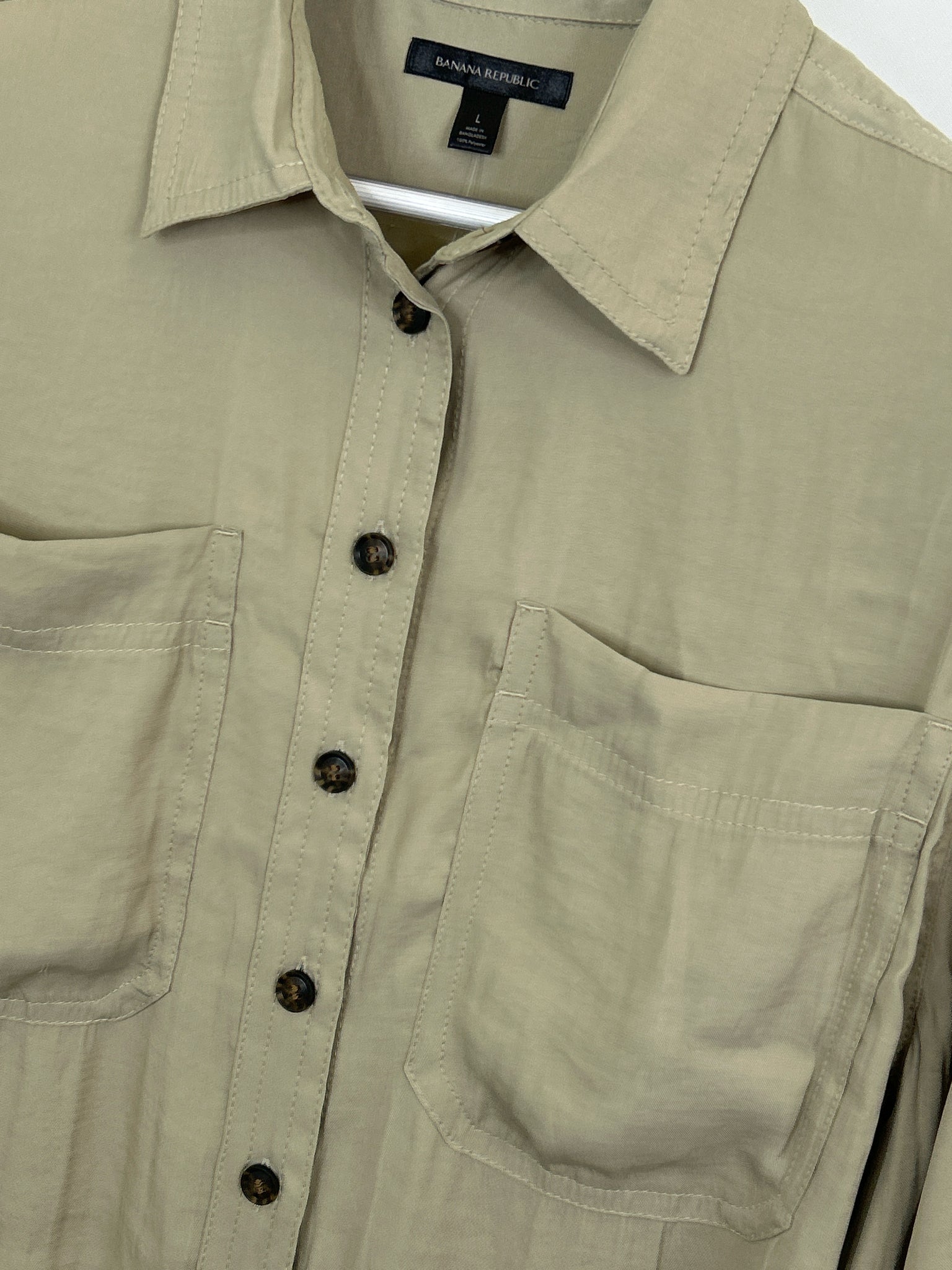 BANANA REPUBLIC Size L Pale Green Women Blouse