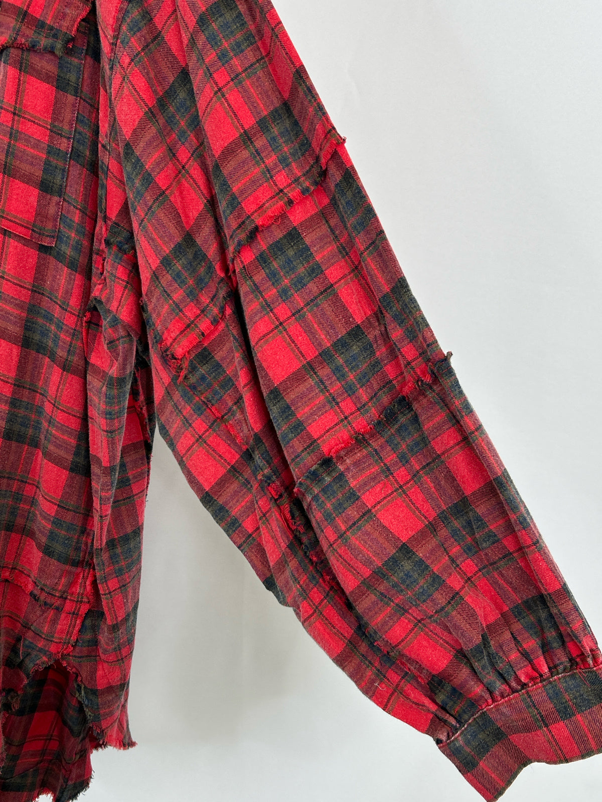 EASEL Size L Red Plaid Women Tunic