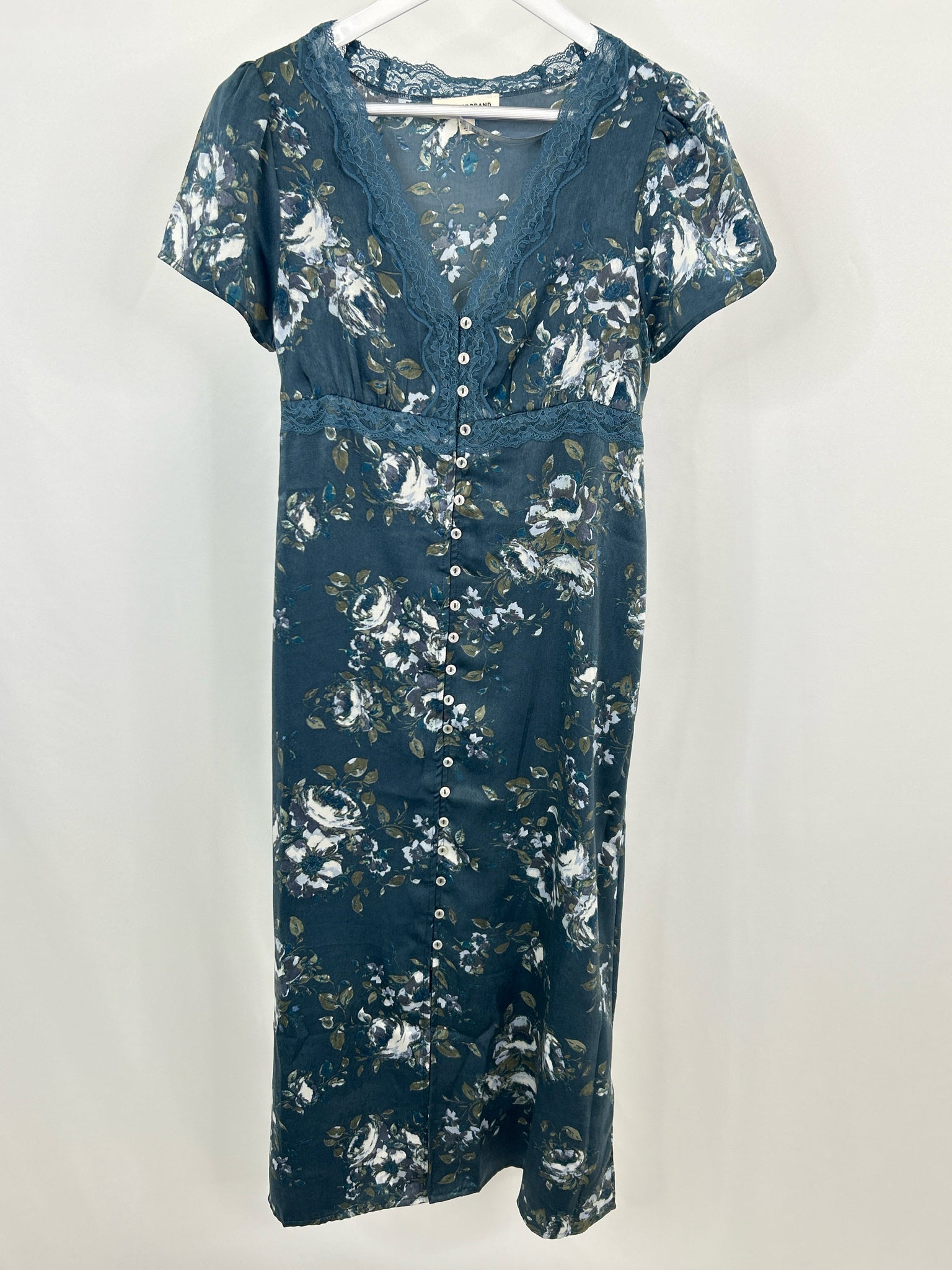 LUCKY BRAND Size M Blue Floral Women Dress NWT