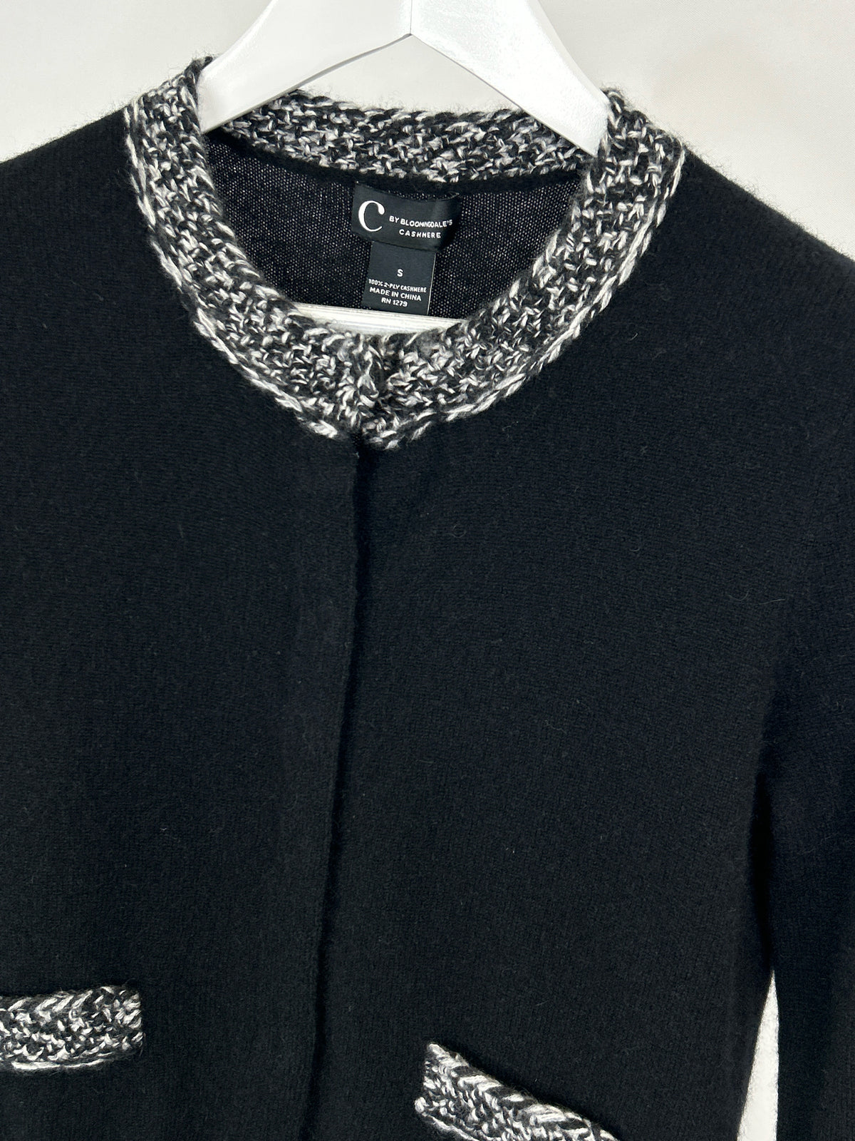 C BY BLOOMINGDALES Size S black and grey Women Cardigan