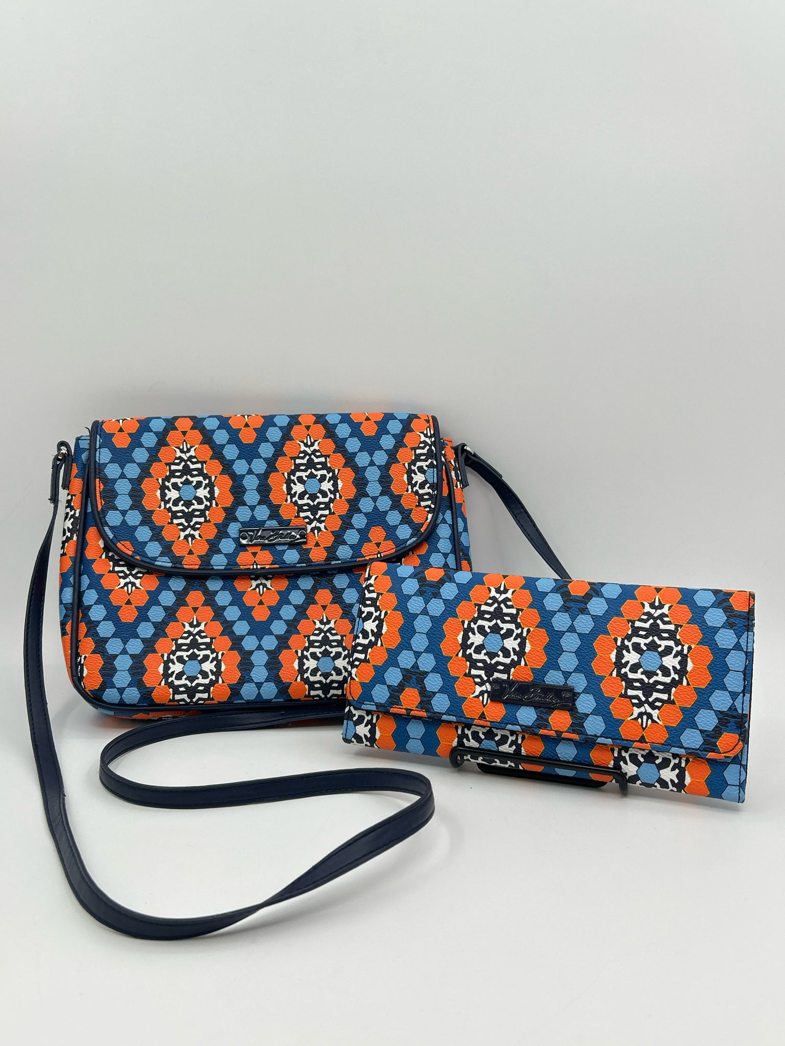 VERA BRADLEY Blue Print Women Purse & Wallet Set