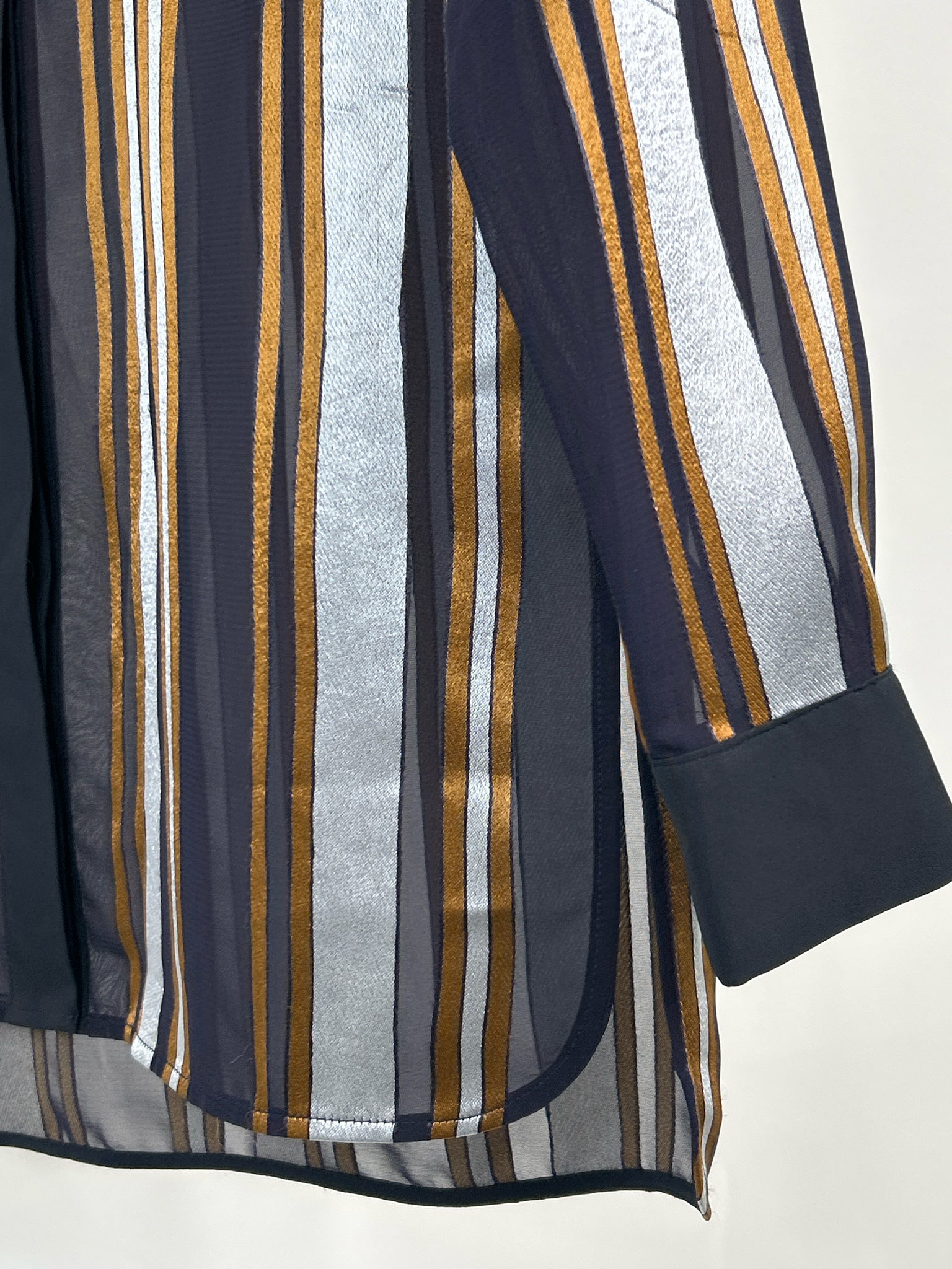 LAFAYETTE 148 Size S NAVY AND BROWN Women Shirt