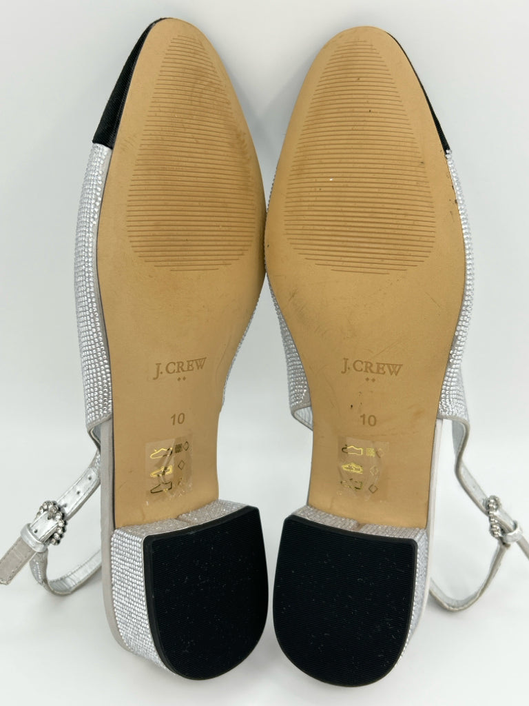 J CREW FACTORY Size 10 Rhinestone and Black Women's Pumps