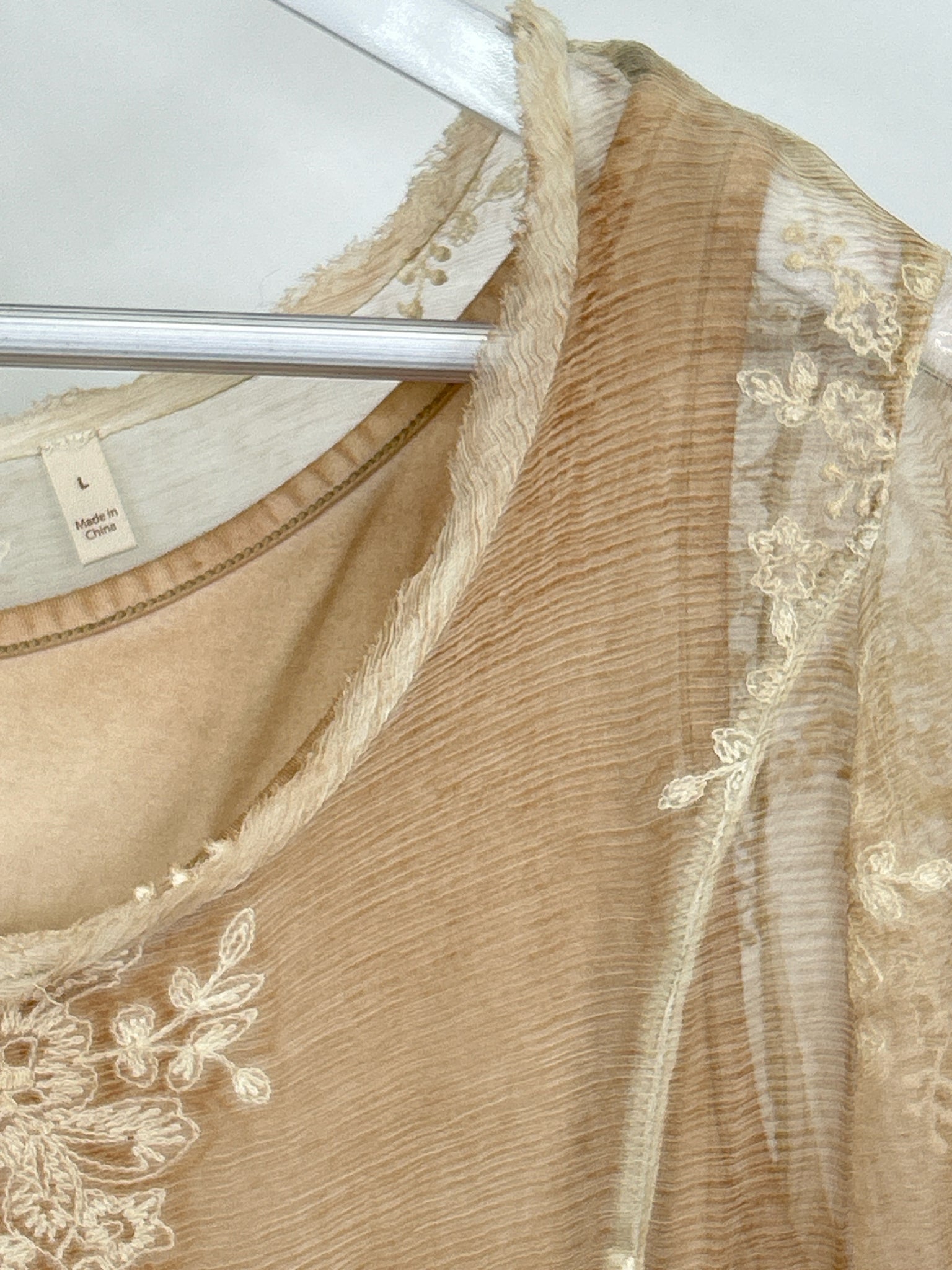 SOFT SURROUNDINGS Size L Tan Women Top