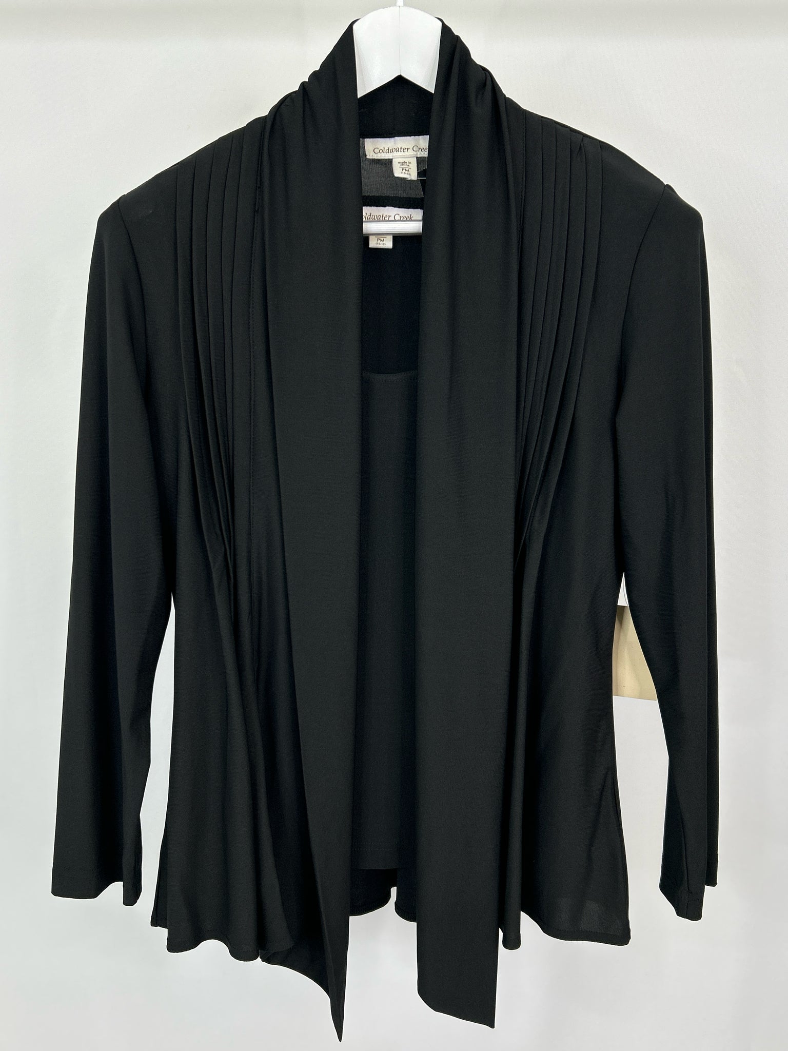 COLDWATER CREEK Size PM Black Women 3-Piece w/Pants NWT